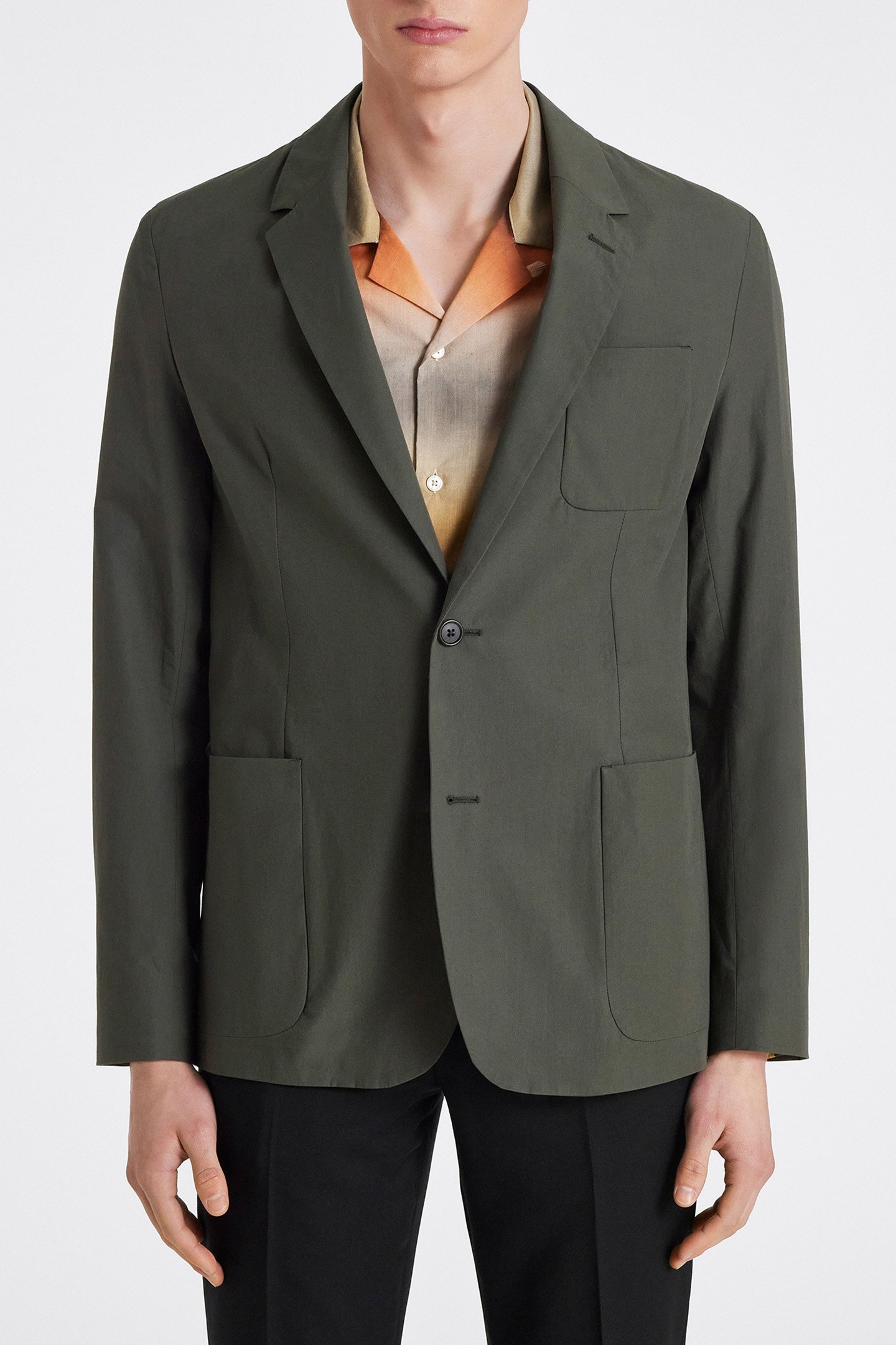 MENS 2BTN SB JACKET MILITARY GREEN 1