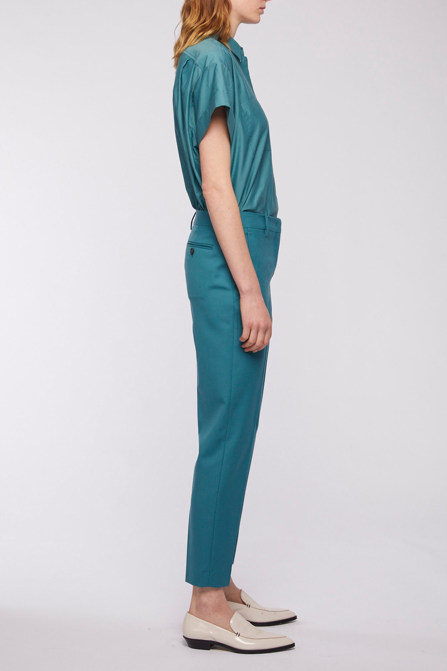 WOMENS TROUSERS BOTTLE GREEN 6