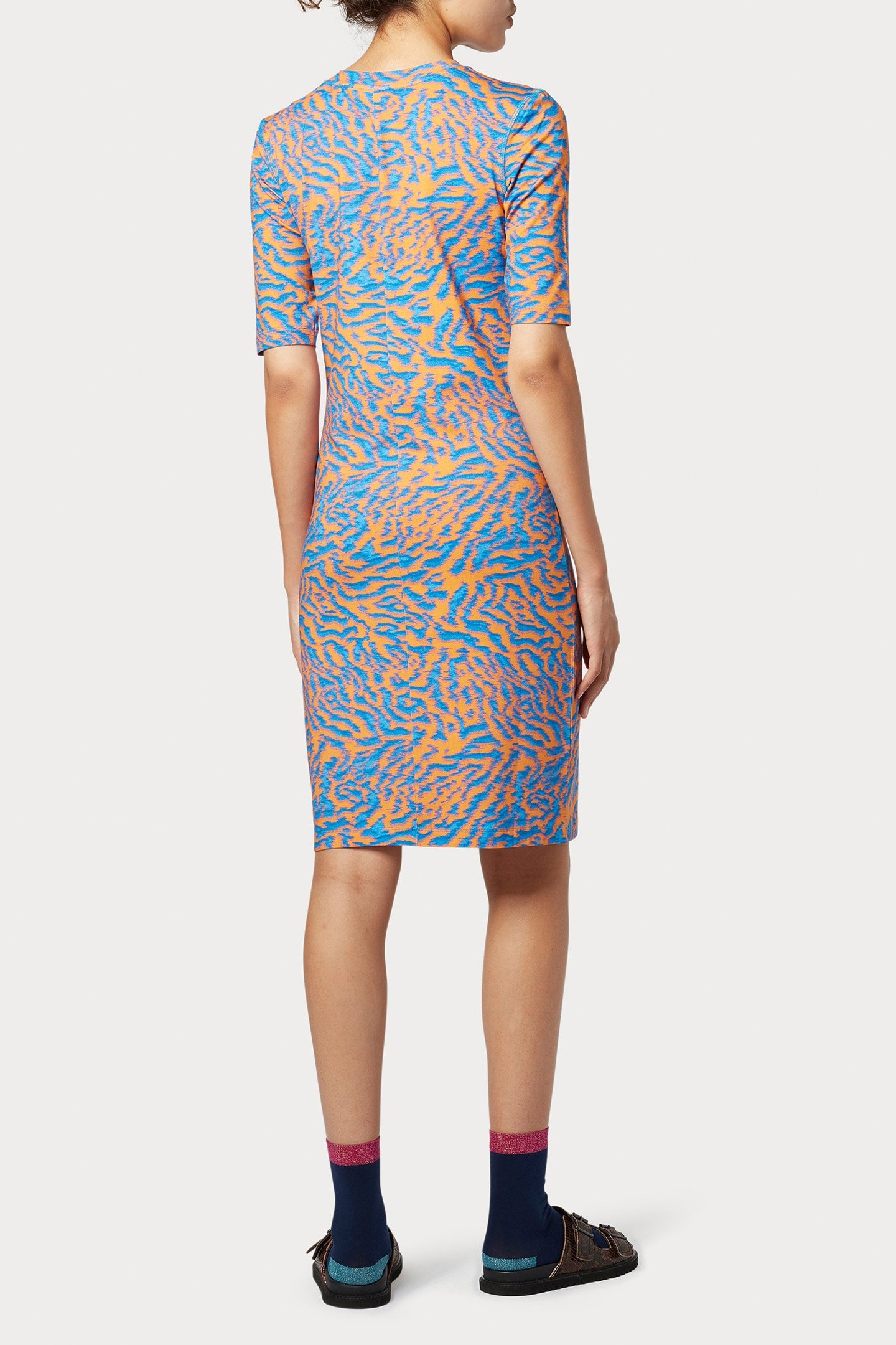 WOMENS PRINTED DRESS ORANGE 2