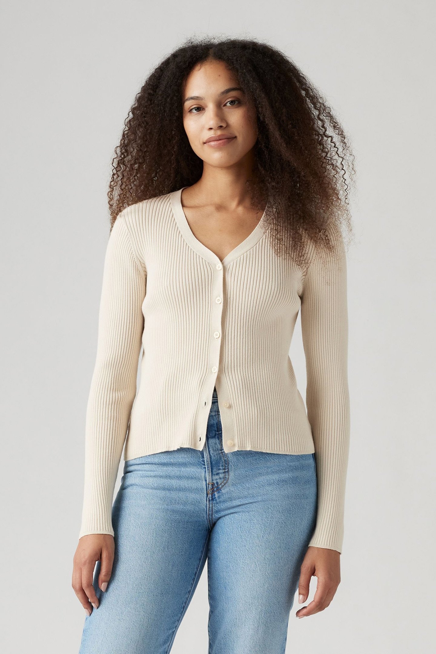 TULIP CARDIGAN OATMEAL HEATHER B0279 1