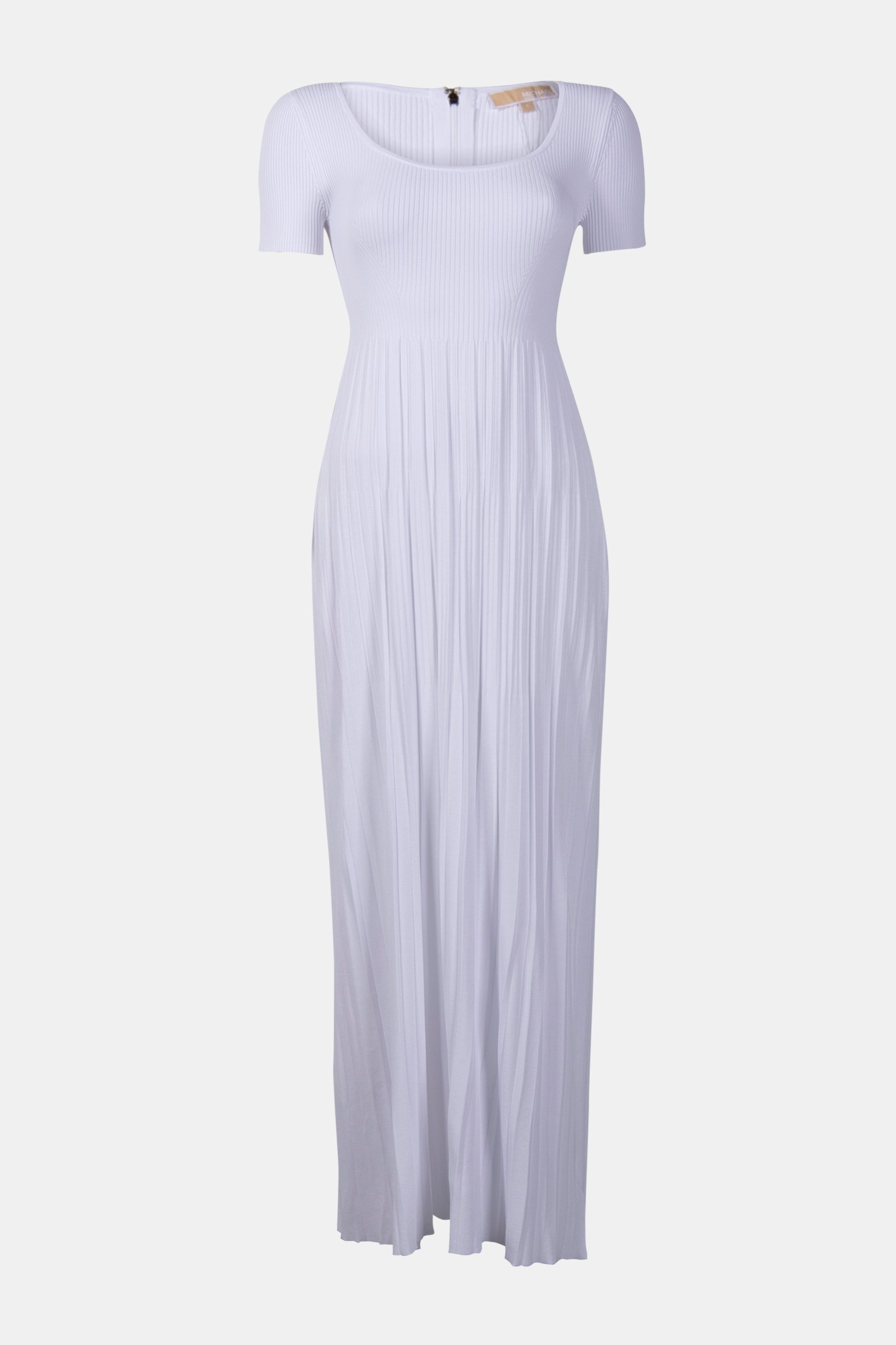 EMPIRE SCOOP NECK SHORT SLEEVE MAXI DRESS IN WHITE 3