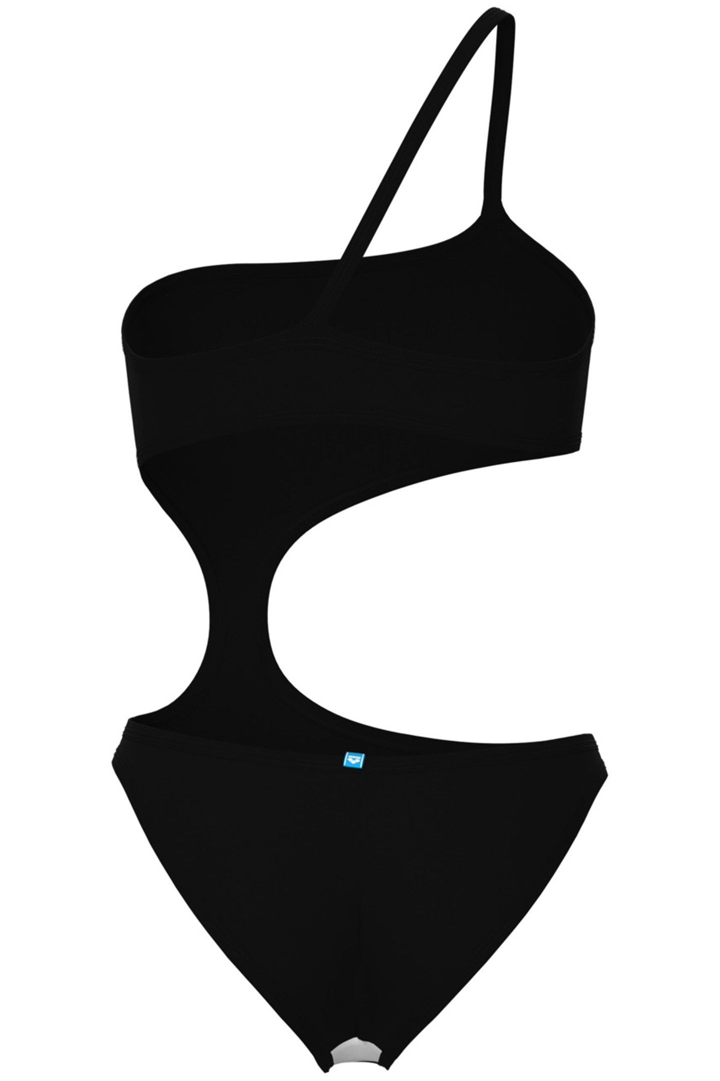 WOMEN'S ARENA LOGO SWIMSUIT SINGLE SHOU WHITE MULTI-BLACK-BL 5