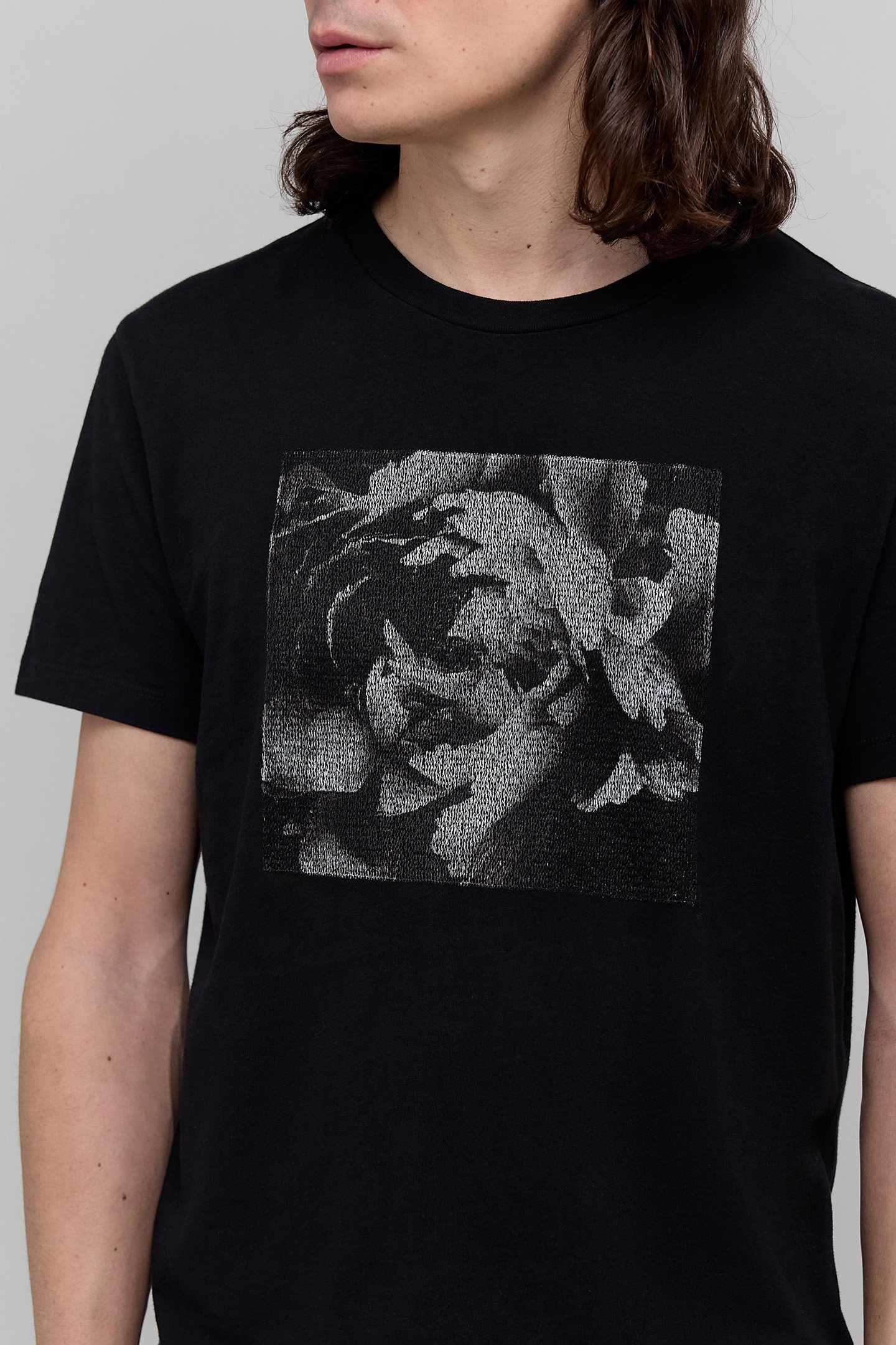 BLACK MAXI FLOWER T-SHIRT 5