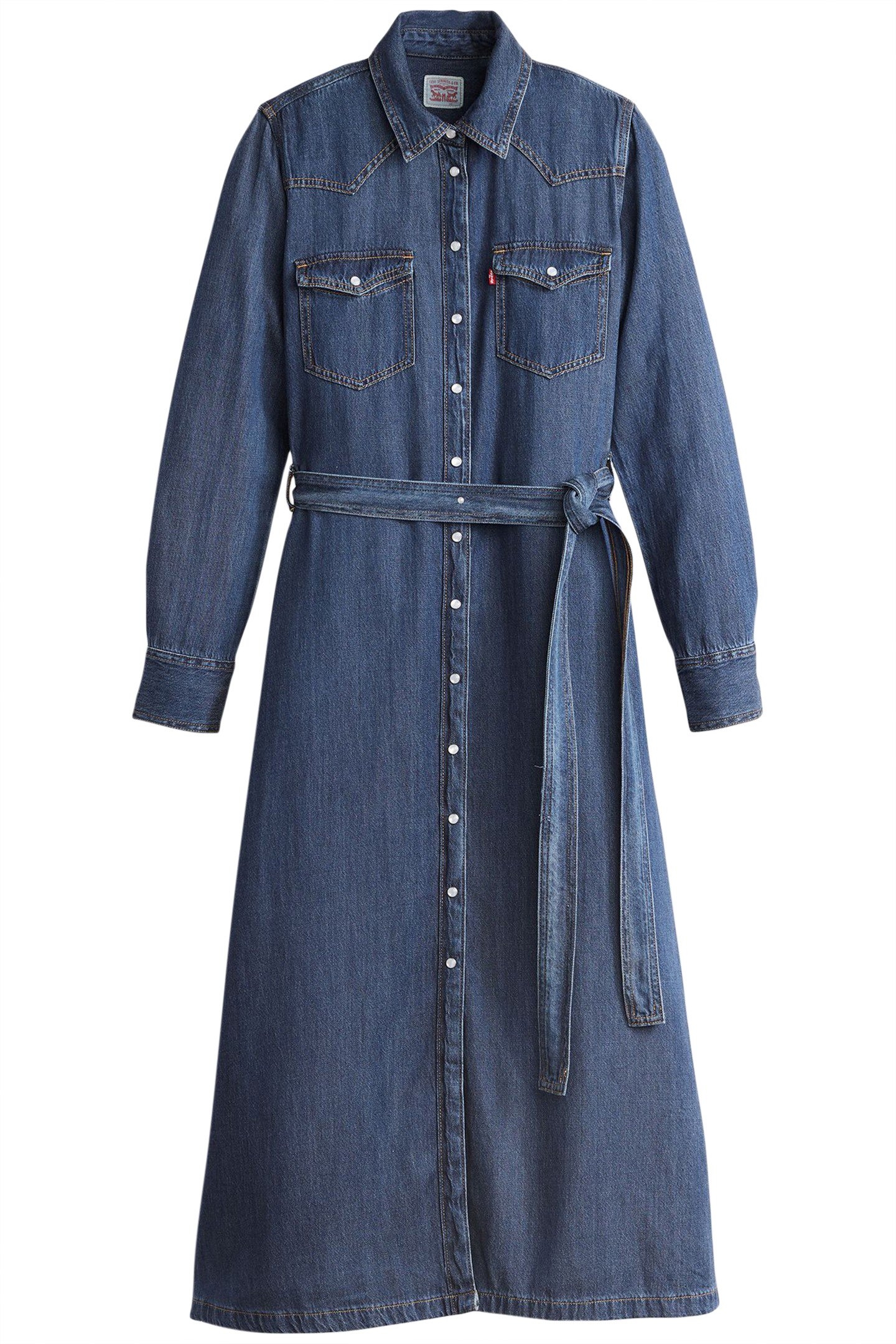 QUINNEY DENIM DRESS GOLD DUST WEST 3