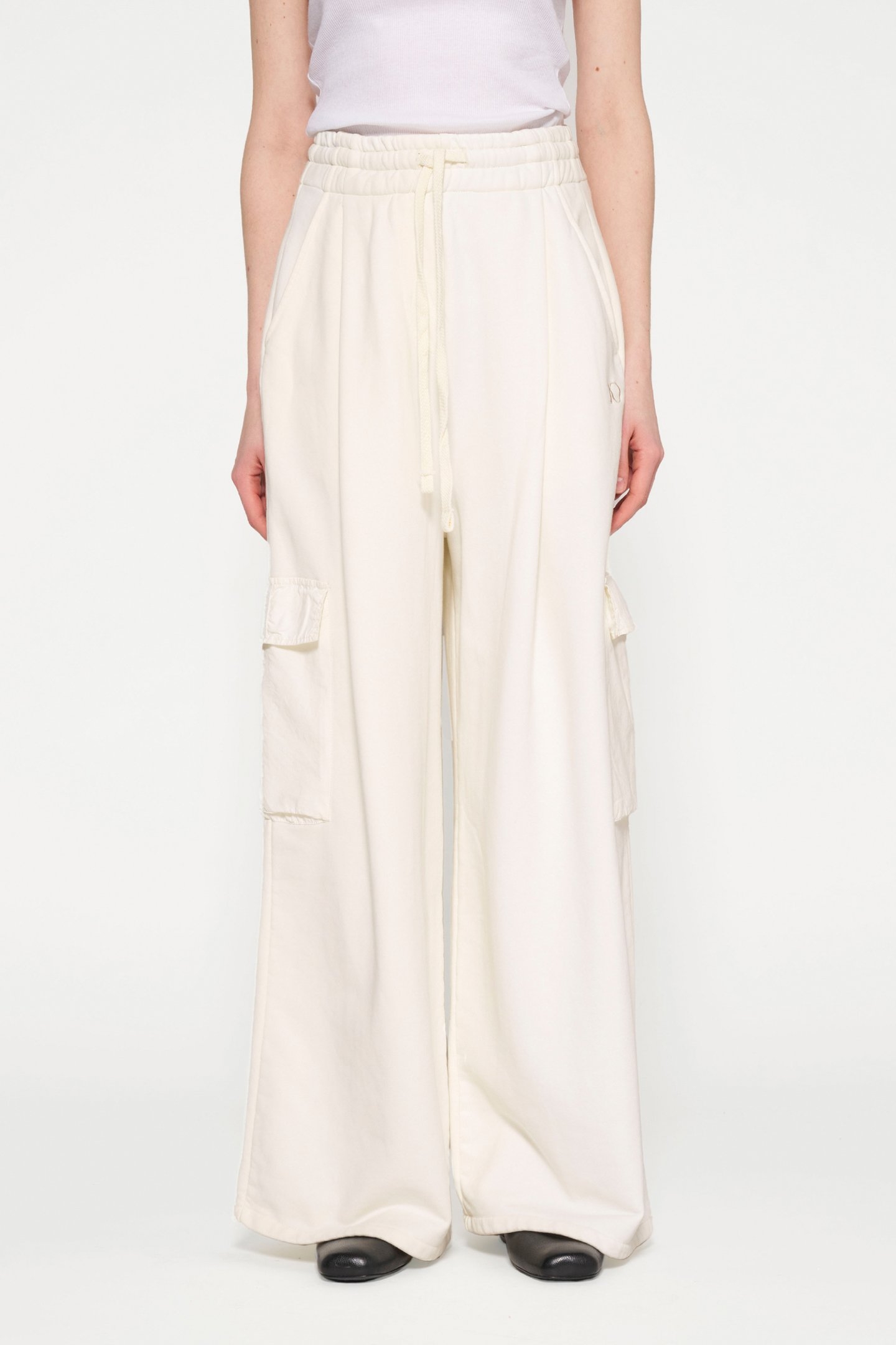 WIDE LEG CARGO PANTS LIGHT NATURAL 1