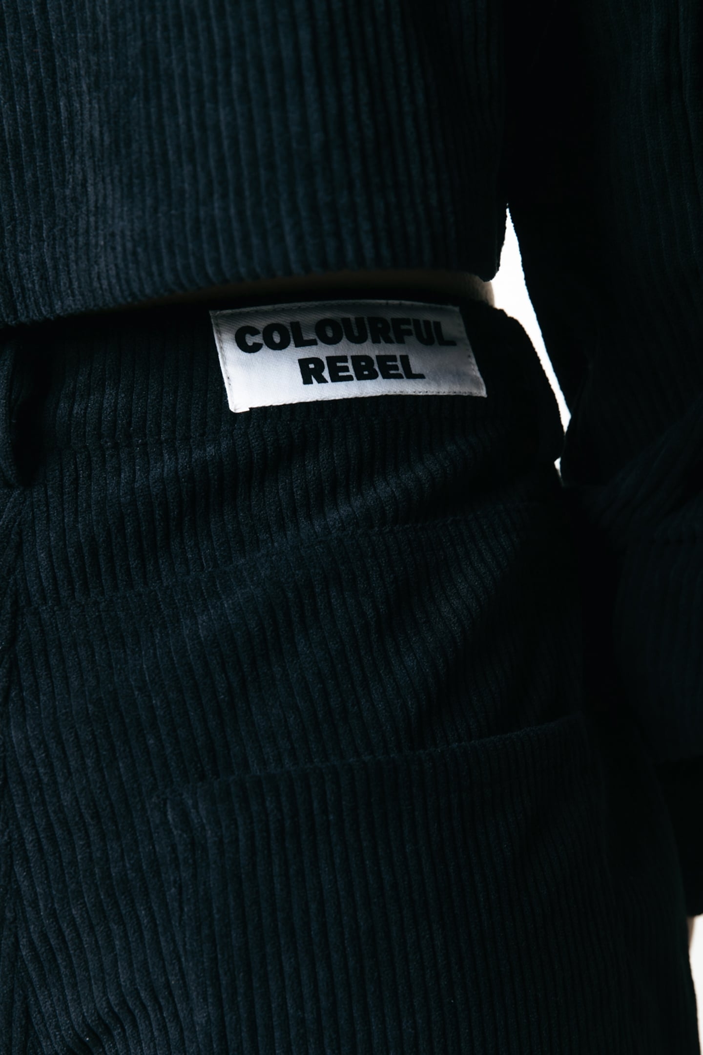 GAIAS CORDUROY HIGH RISE WIDE LEG PANTS BLACK 4