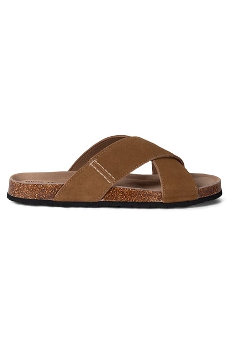 CROSSOVER FOOTBED SANDAL MID TAN 1
