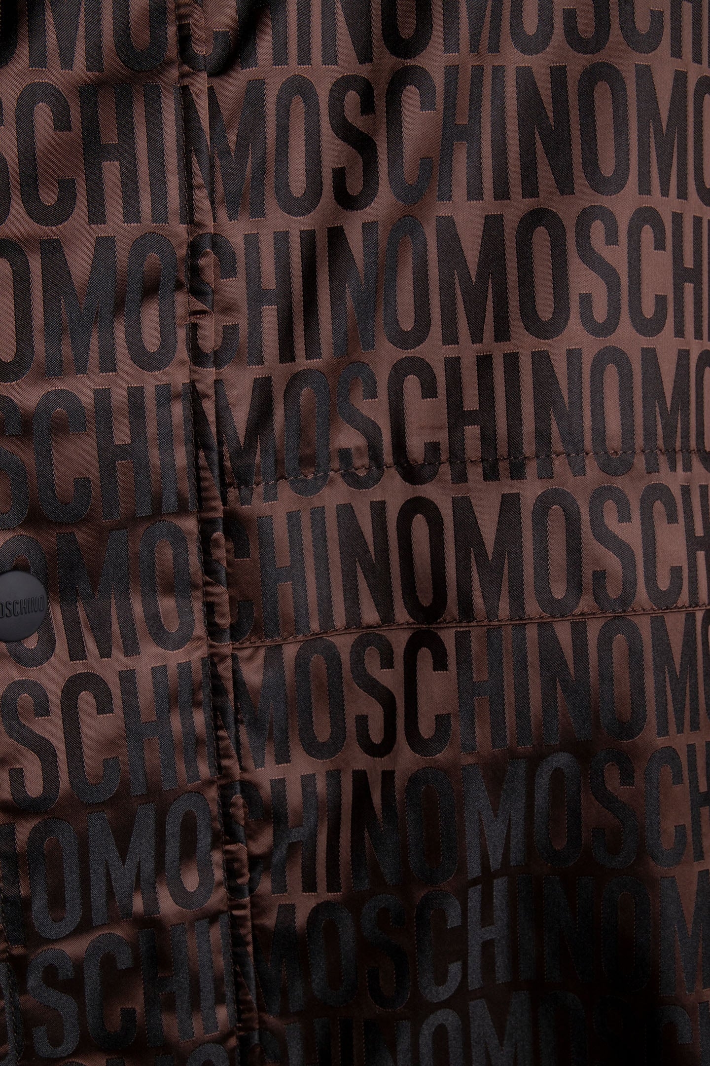 WINDBREAKER IN NYLON JACQUARD ALLOVER LOGO BROWN 4