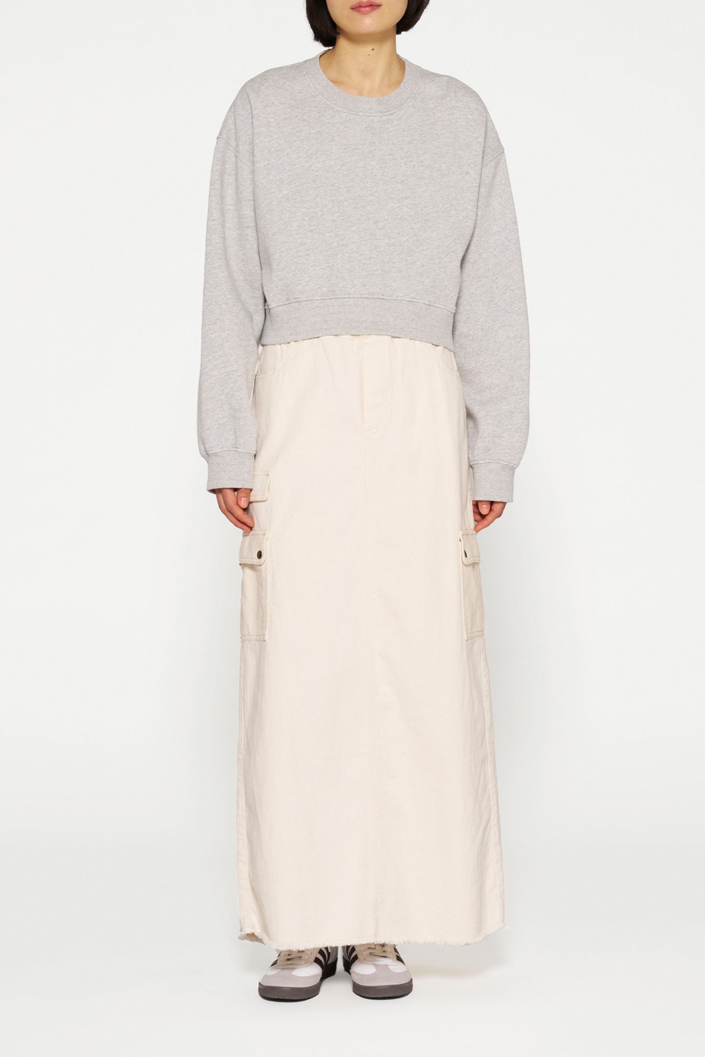 MAXI SKIRT TWILL ECRU 2