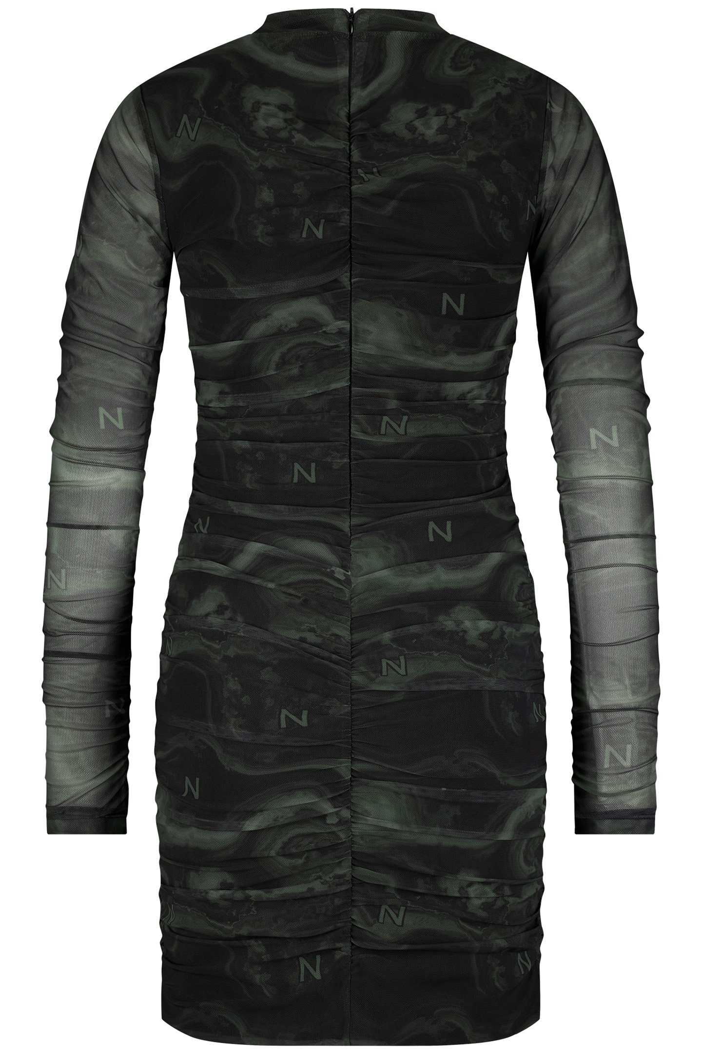 MARBLE MESH DRESS NIGHT FOREST 2