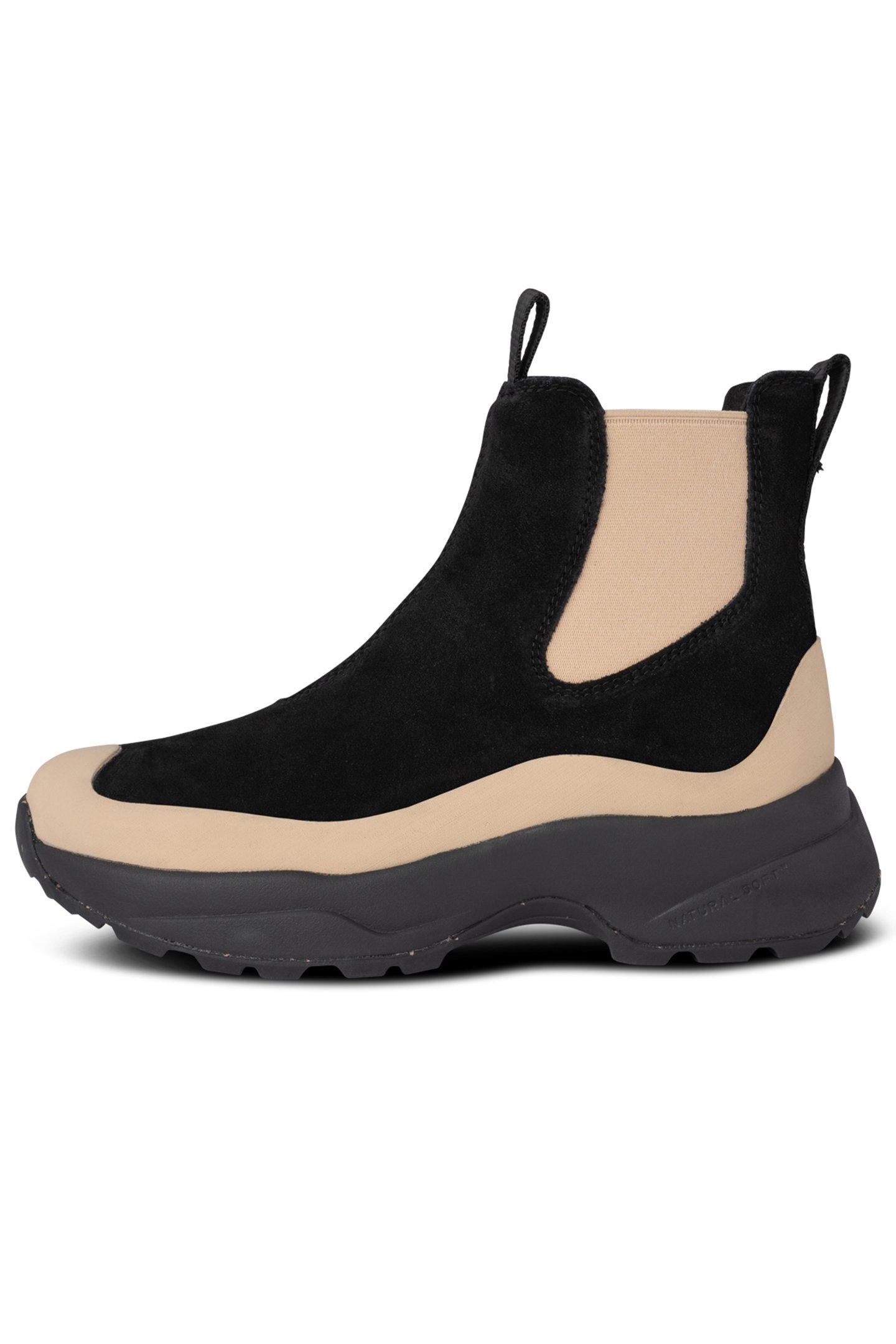 SOLVEIG SUEDE WATERPROOF BLACK/COFFEE CREAM 5