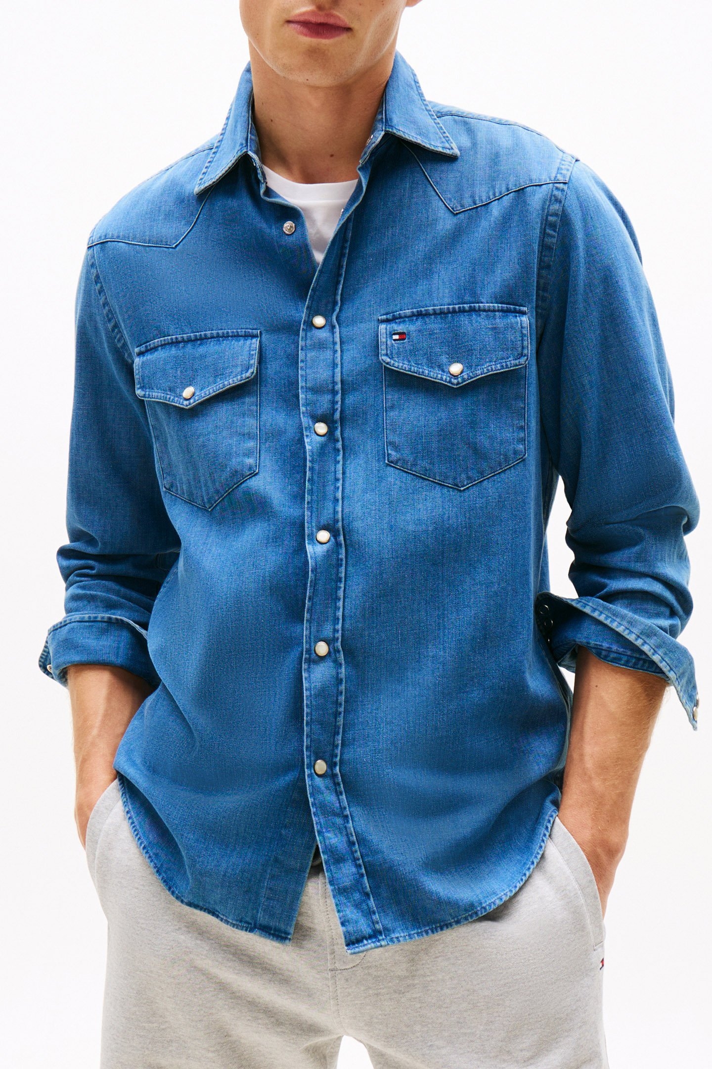 REGULAR FIT CASUAL SHIRT LIGHT BLUE 1