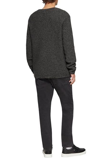 S.OLIVER-QS PULLOVER GREY/BLACK 2