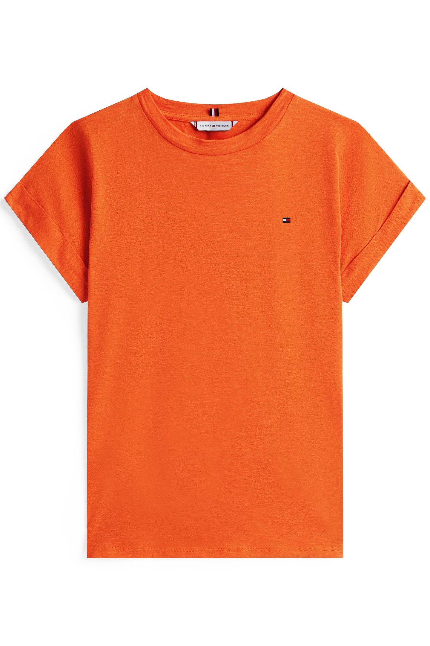 SLUB MDRN SLIM FIT T-SHIRT BRILLIANT ORANGE 4