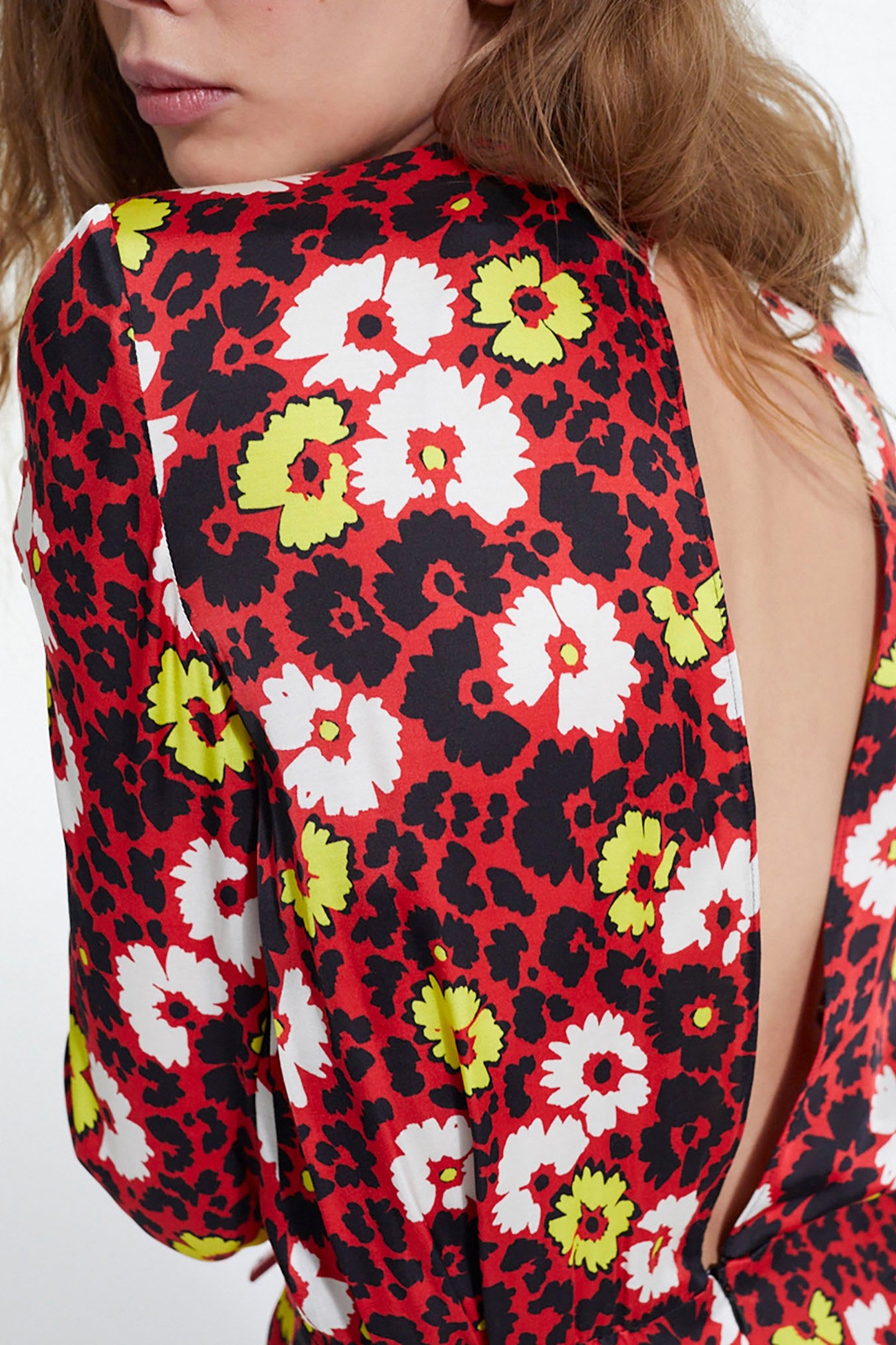 ROBE LONGUE WILD BLOSSOM RED/YELLOW 5