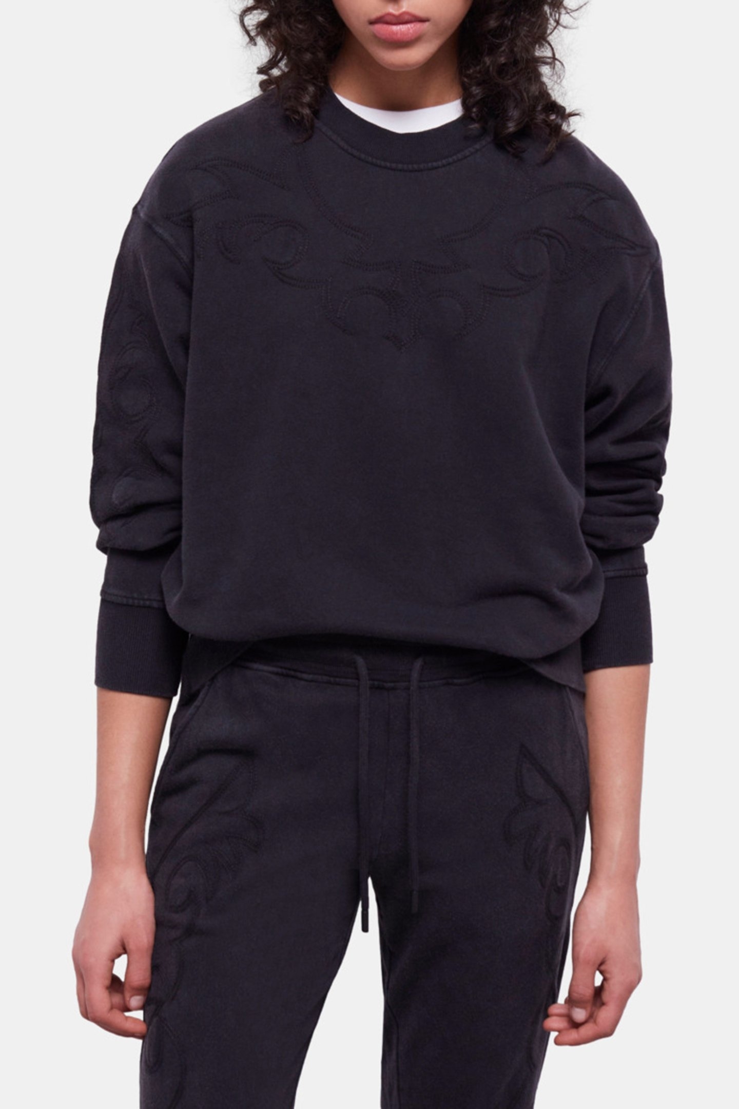 SWEAT WESTERN BLACK WASHED 1