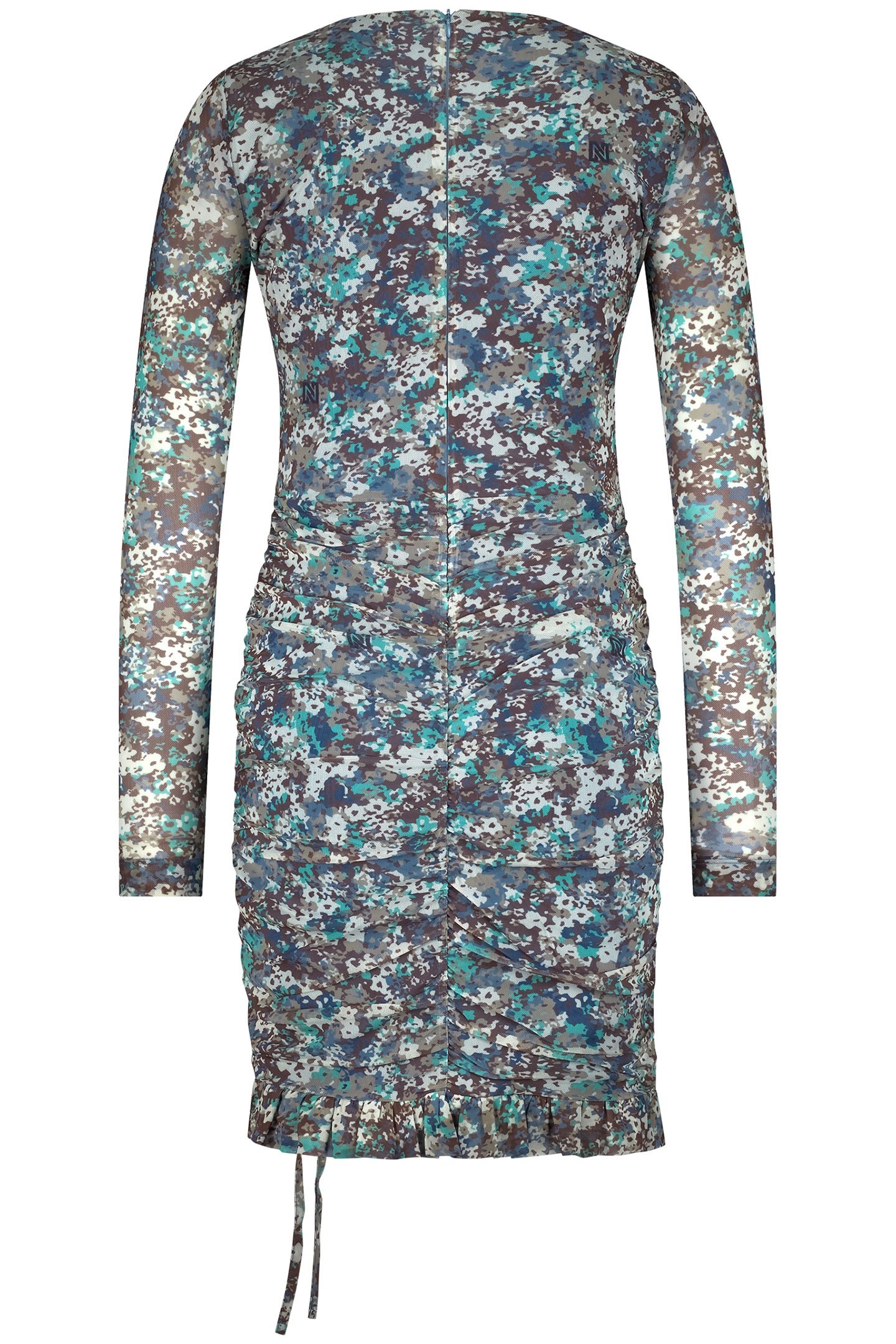 FLOWER DRESS DUSTY BLUE 2