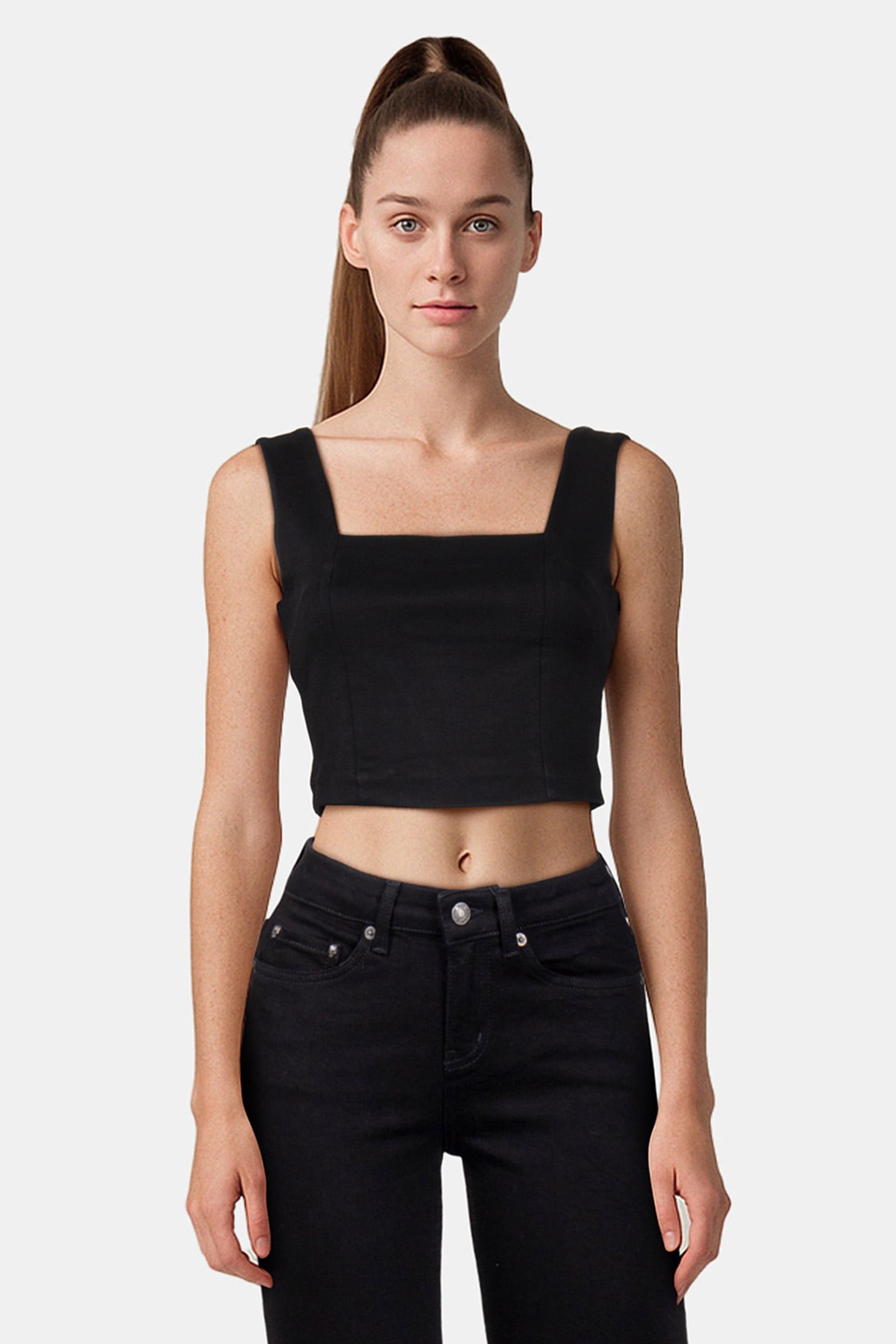 MILANO SLEEVELESS TOP BLACK 1