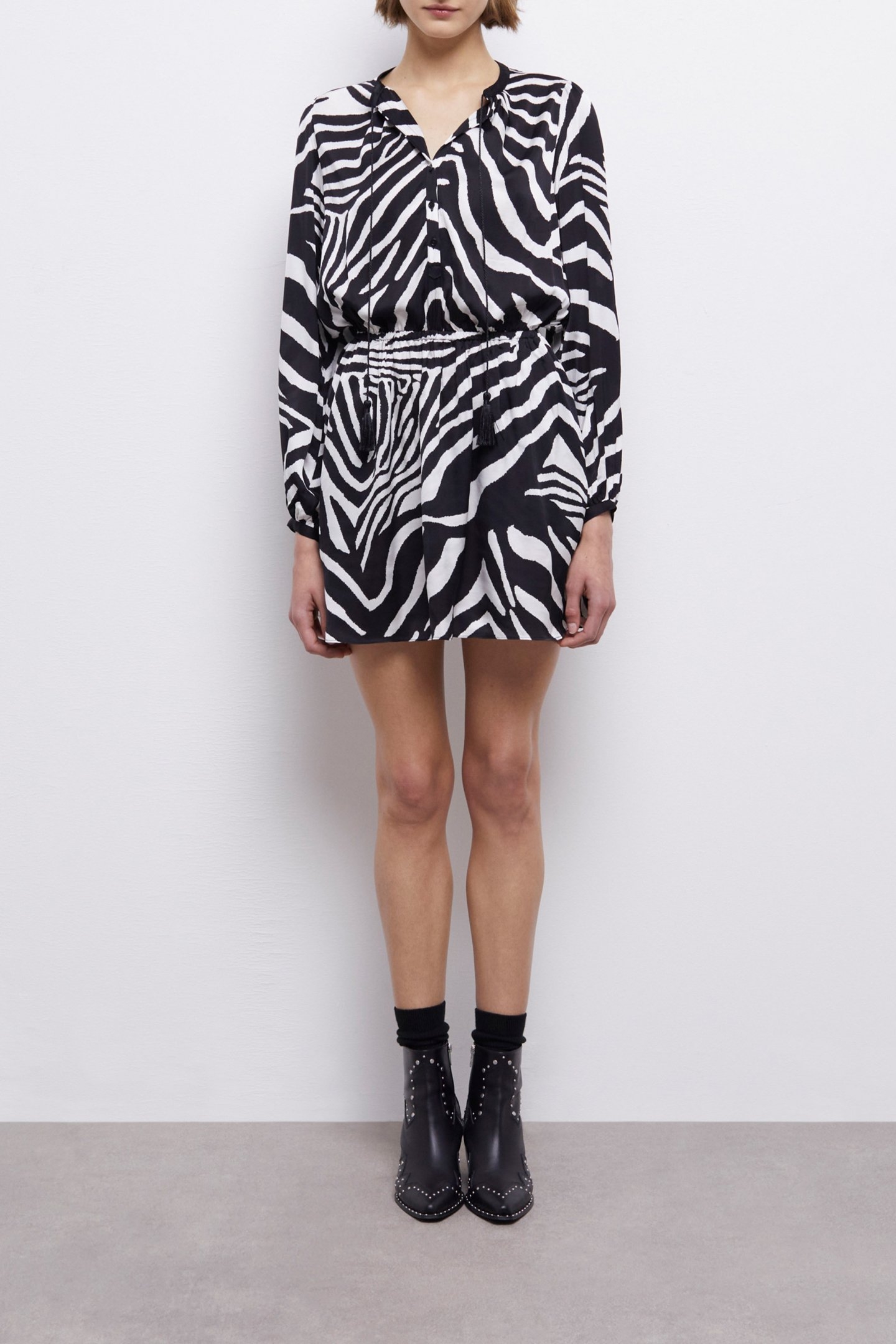 ROBE PRINT ZEBRA BLACK WHITE 3