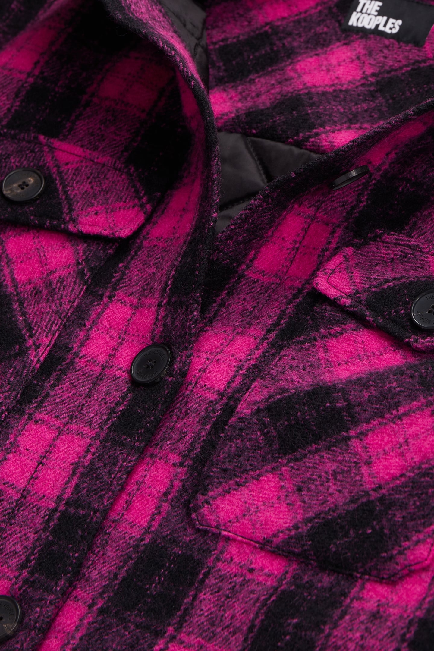 OVERSHIRT WITH QUILTED SIDE POCKETS PINK BLACK 5