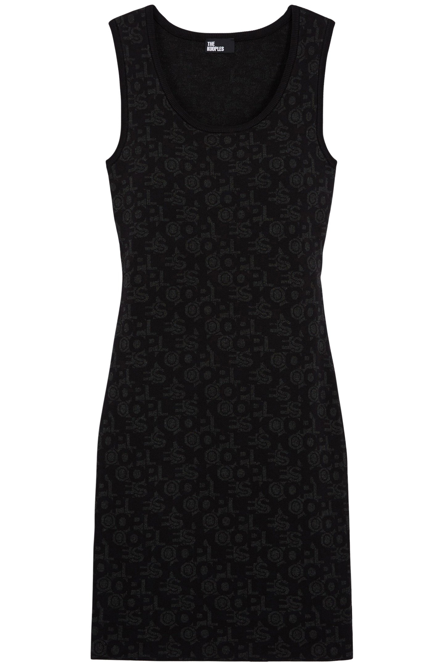ROBE JACQUARD LOGO ALL OVER BLACK DARK GREY 5