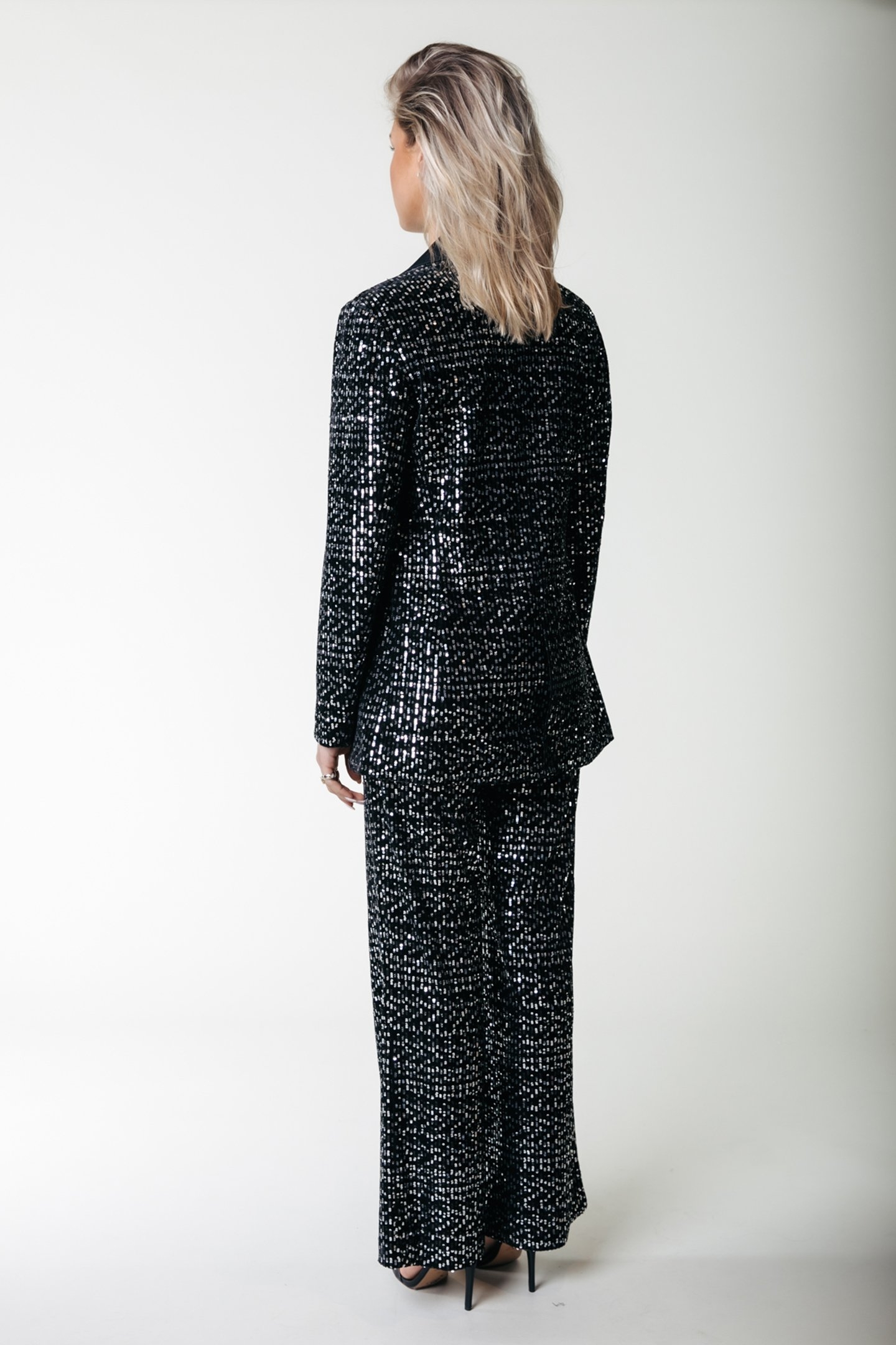 PHIPS SEQUINS STRAIGHT PANTS SILVER GREY 2