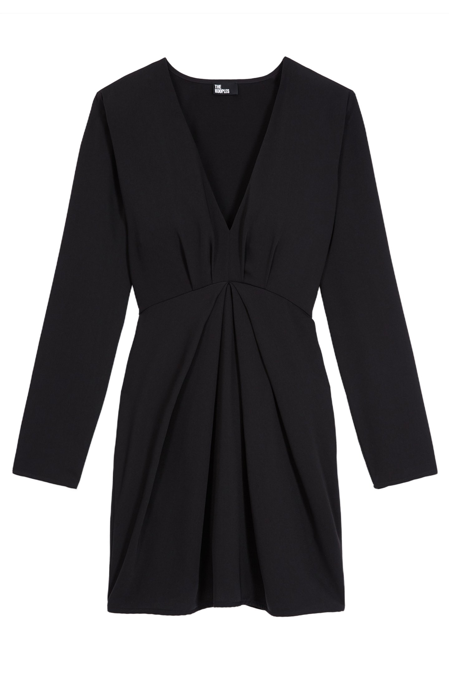 SHORT DRESS WITH PLUNGING NECKLINE BLACK 5