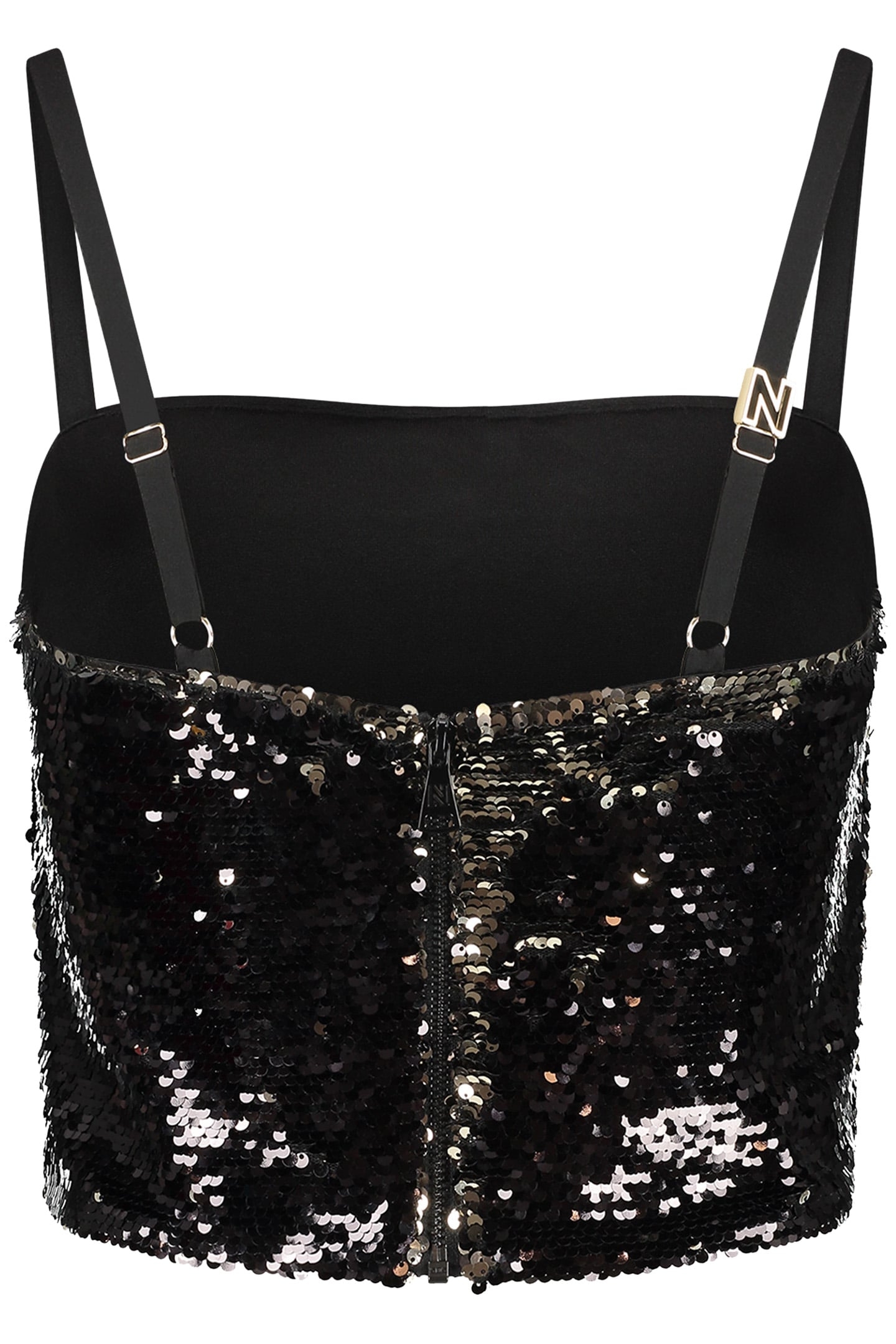SEQUIN TOP BLACK GOLD 2