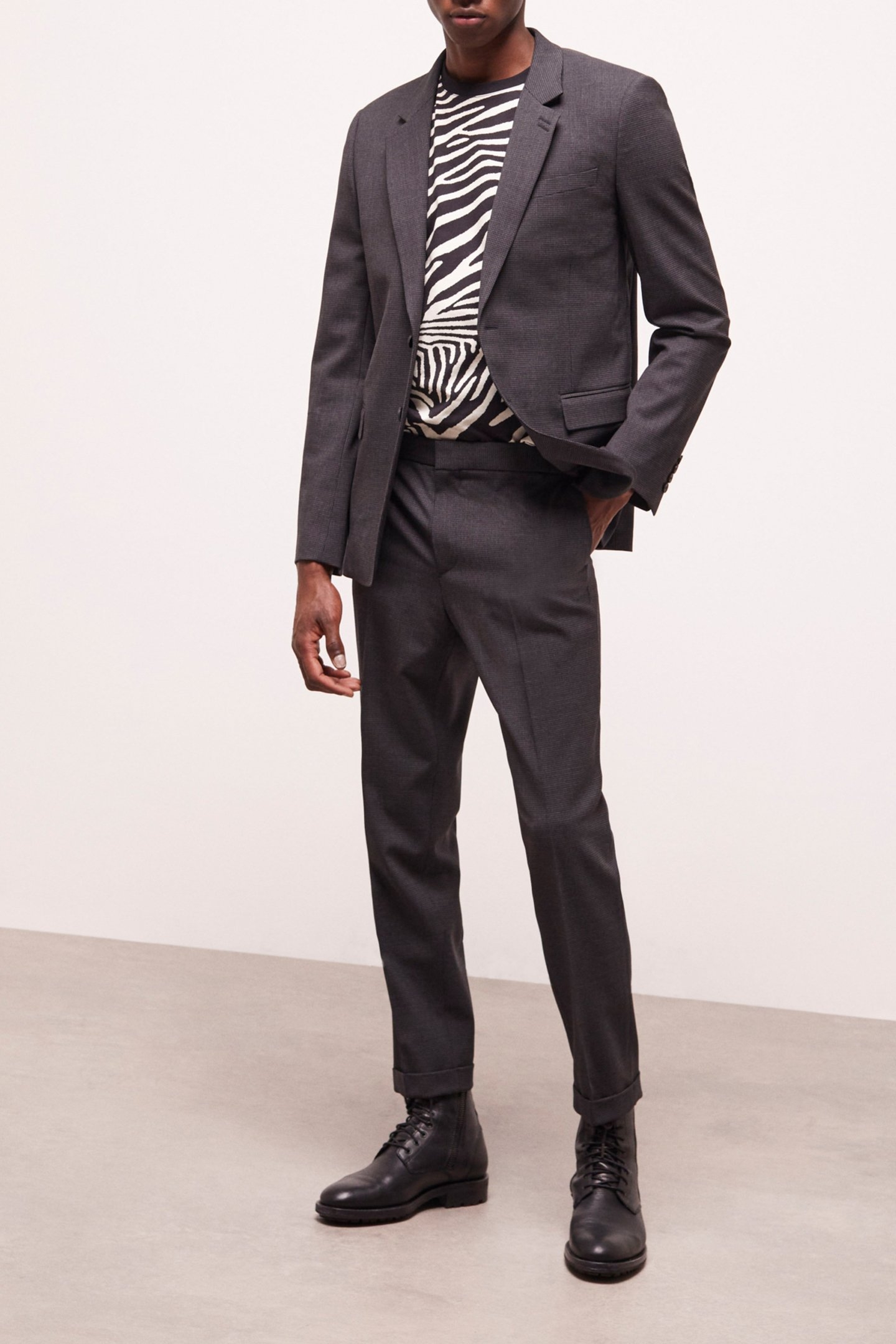 FITTED SUIT GARMENTS BLACK GREY 4