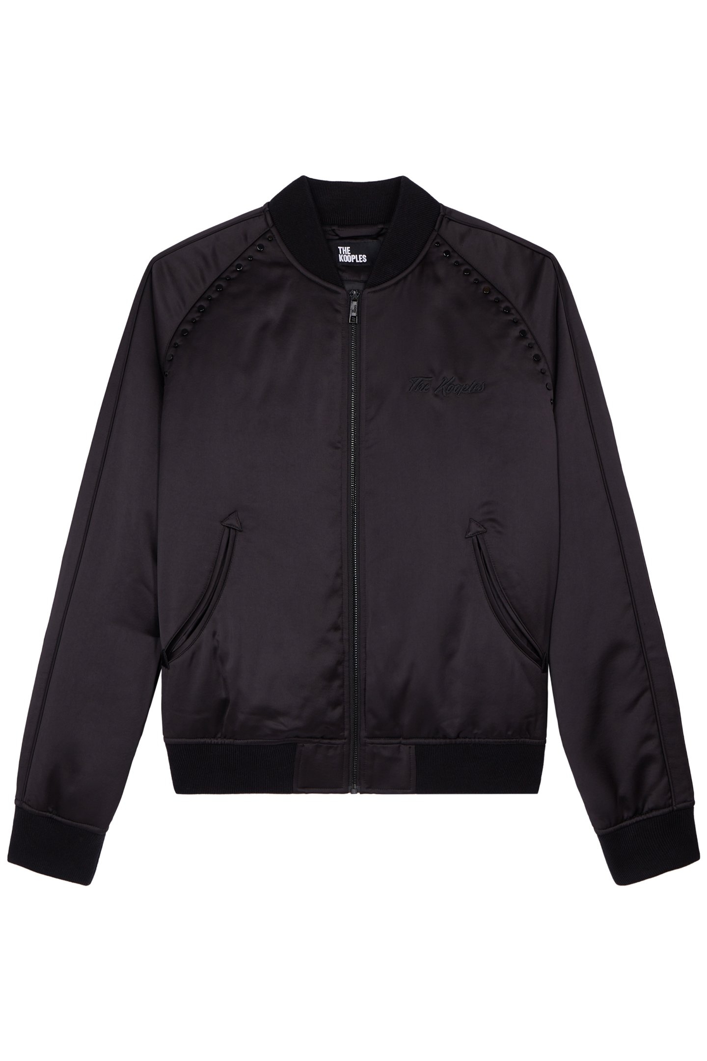 SATIN JACKET WITH TIGER EMBROIDERY BLACK 1