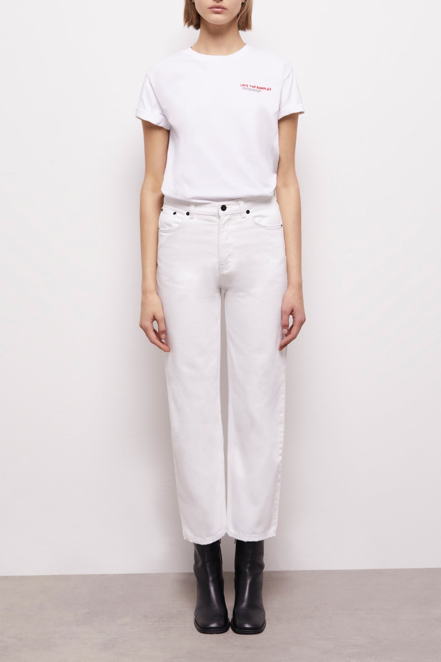 WHITE STRAIGHT JEANS WHITE 1