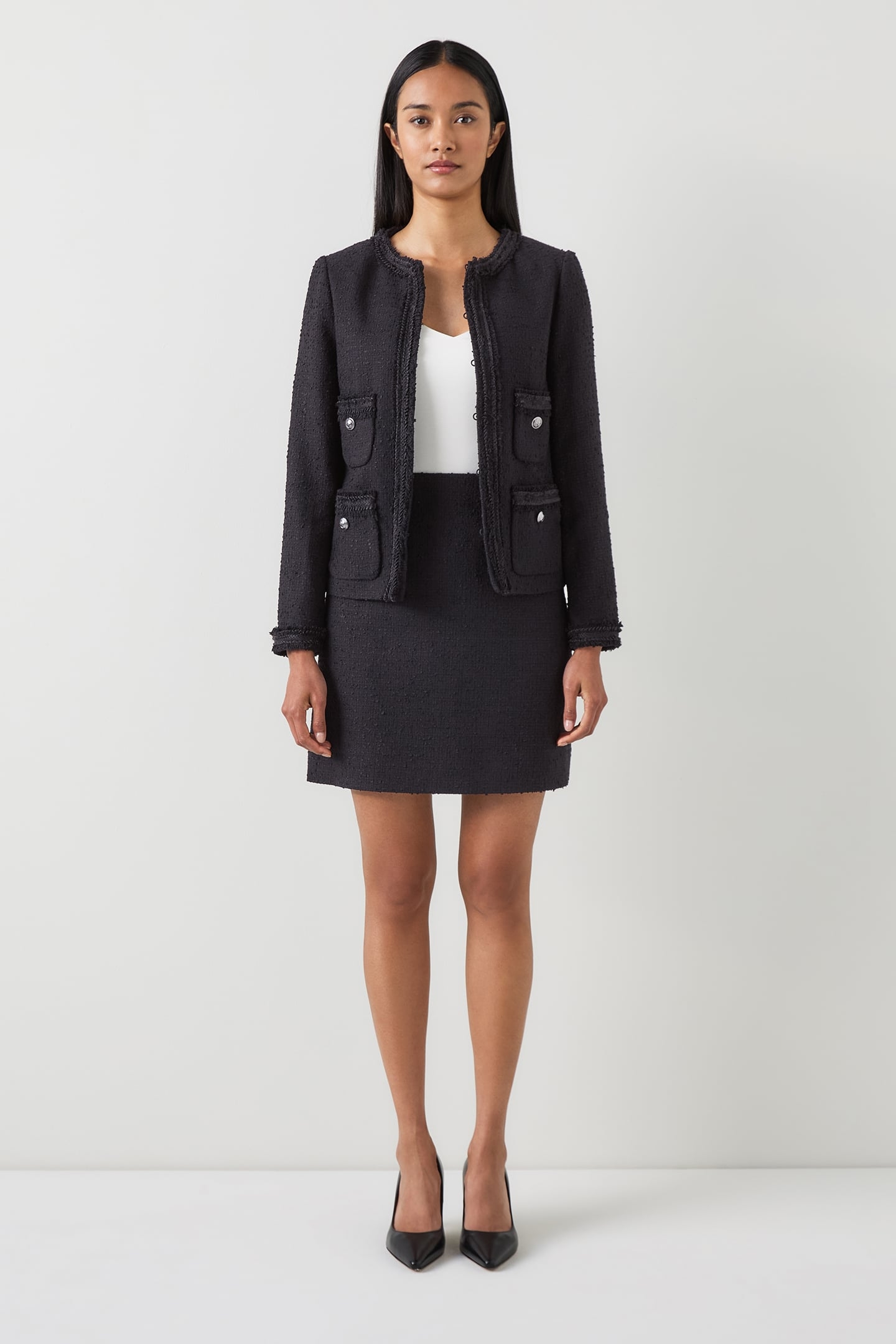 JK CHARLIE TWEED JACKET BLACK 2