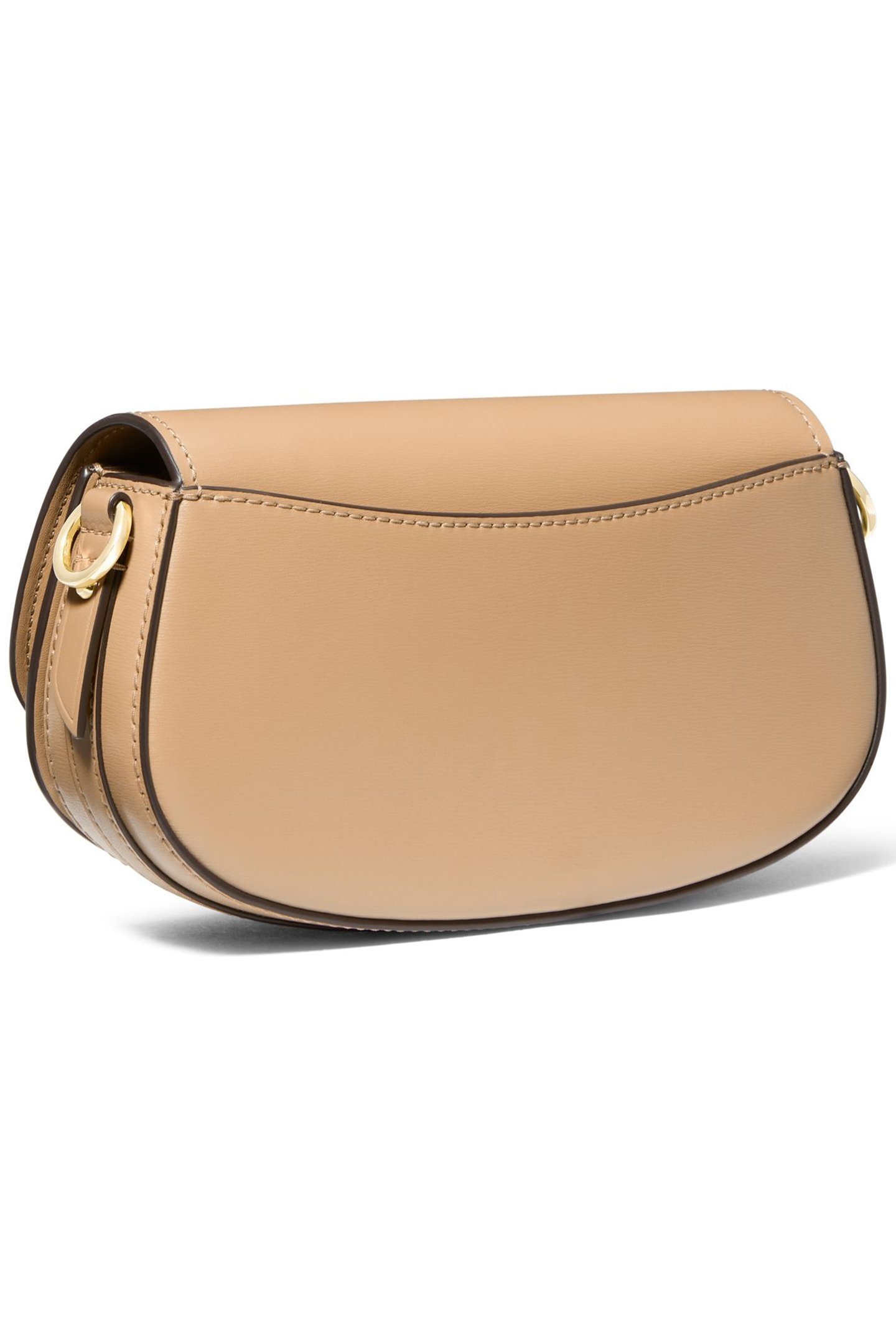 LEATHER CHAIN SLING MESSENGER SHOULDER BAG IN CAMEL 3