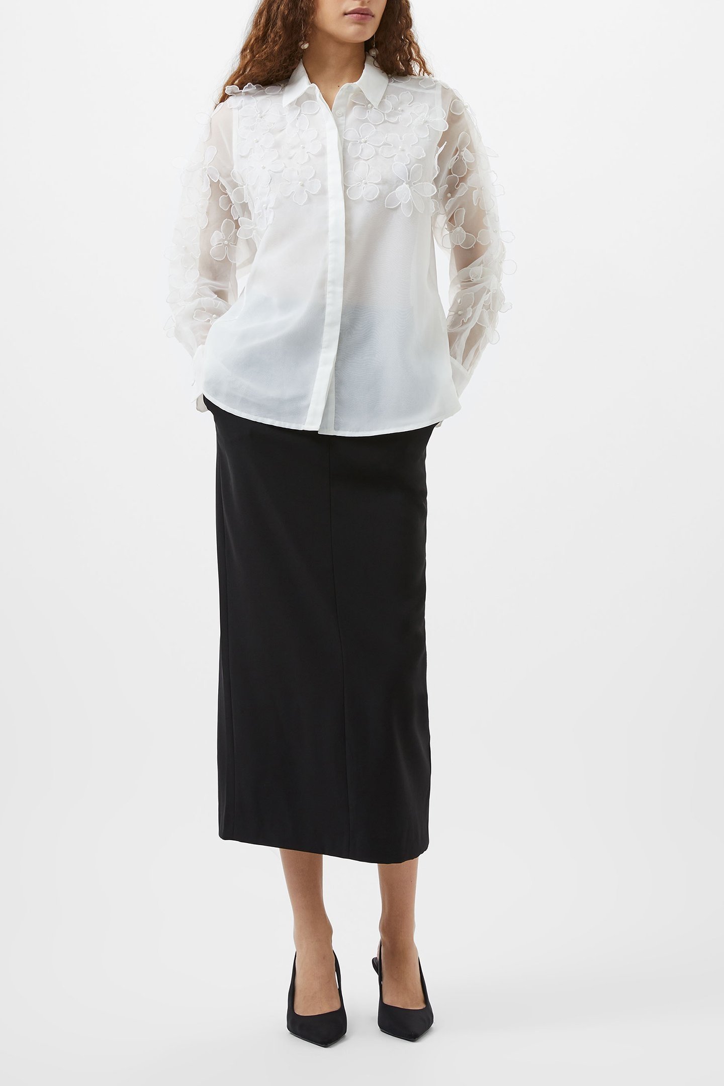 CAMDEN 3D FLORAL SHIRT SUMMER WHITE 1