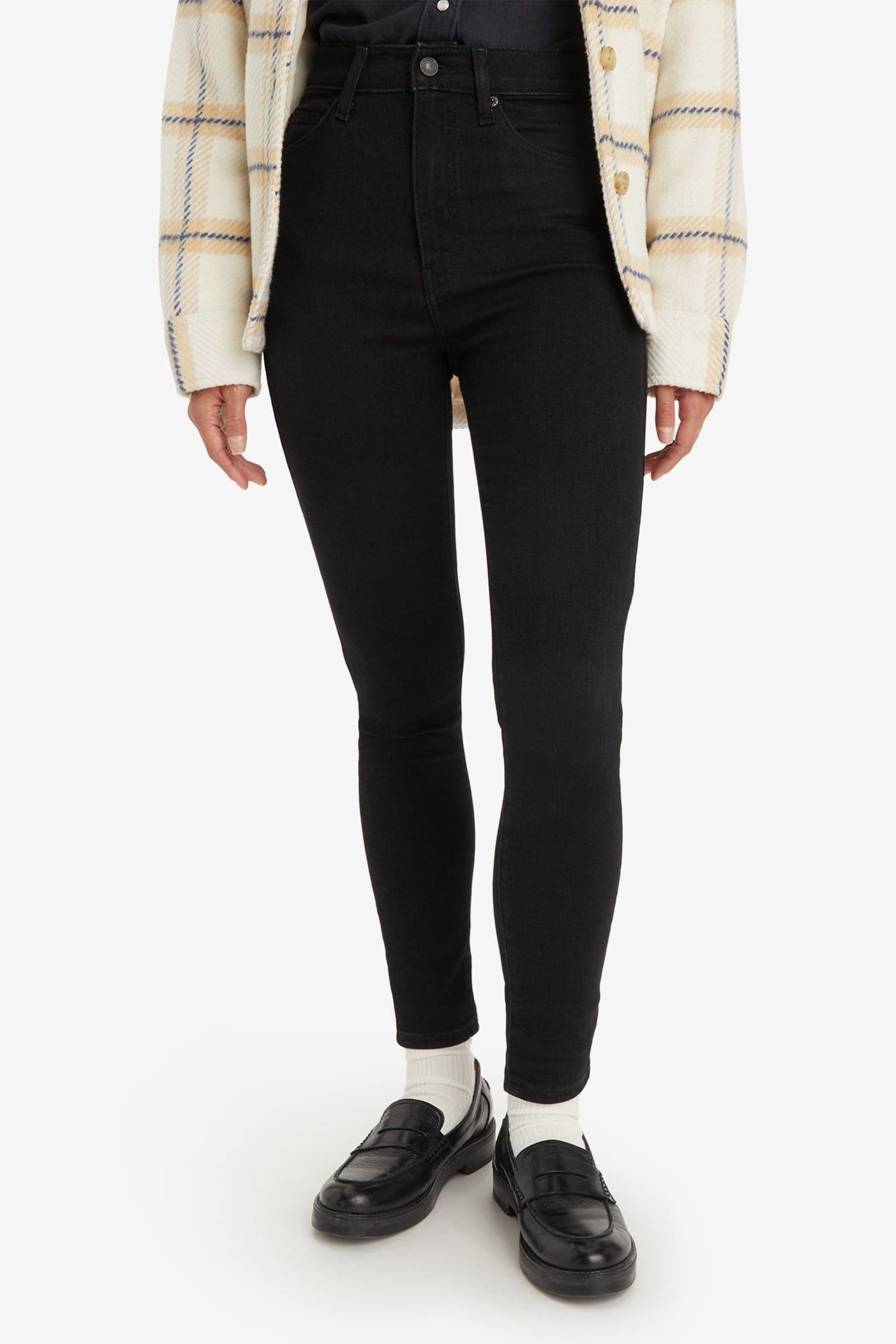 RETRO HIGH SKINNY JEANS BLACK 1