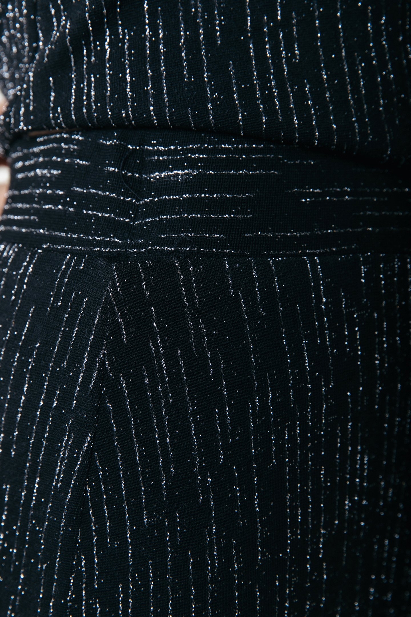 LUREX STRIPE EXTRA FLARE PANTS METALLIC SILVER 3