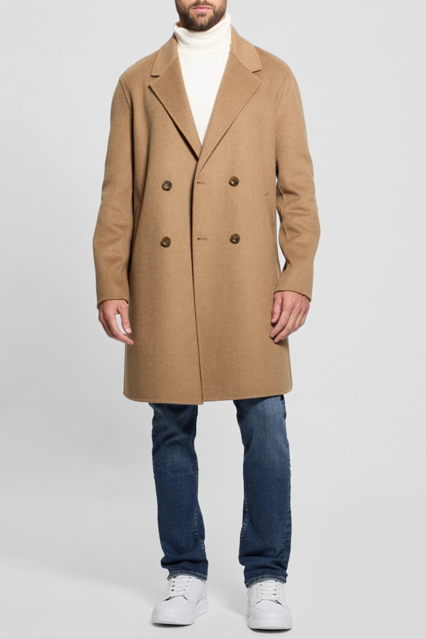 DOUBLE BREASTED COAT COCONUT LATTE 3