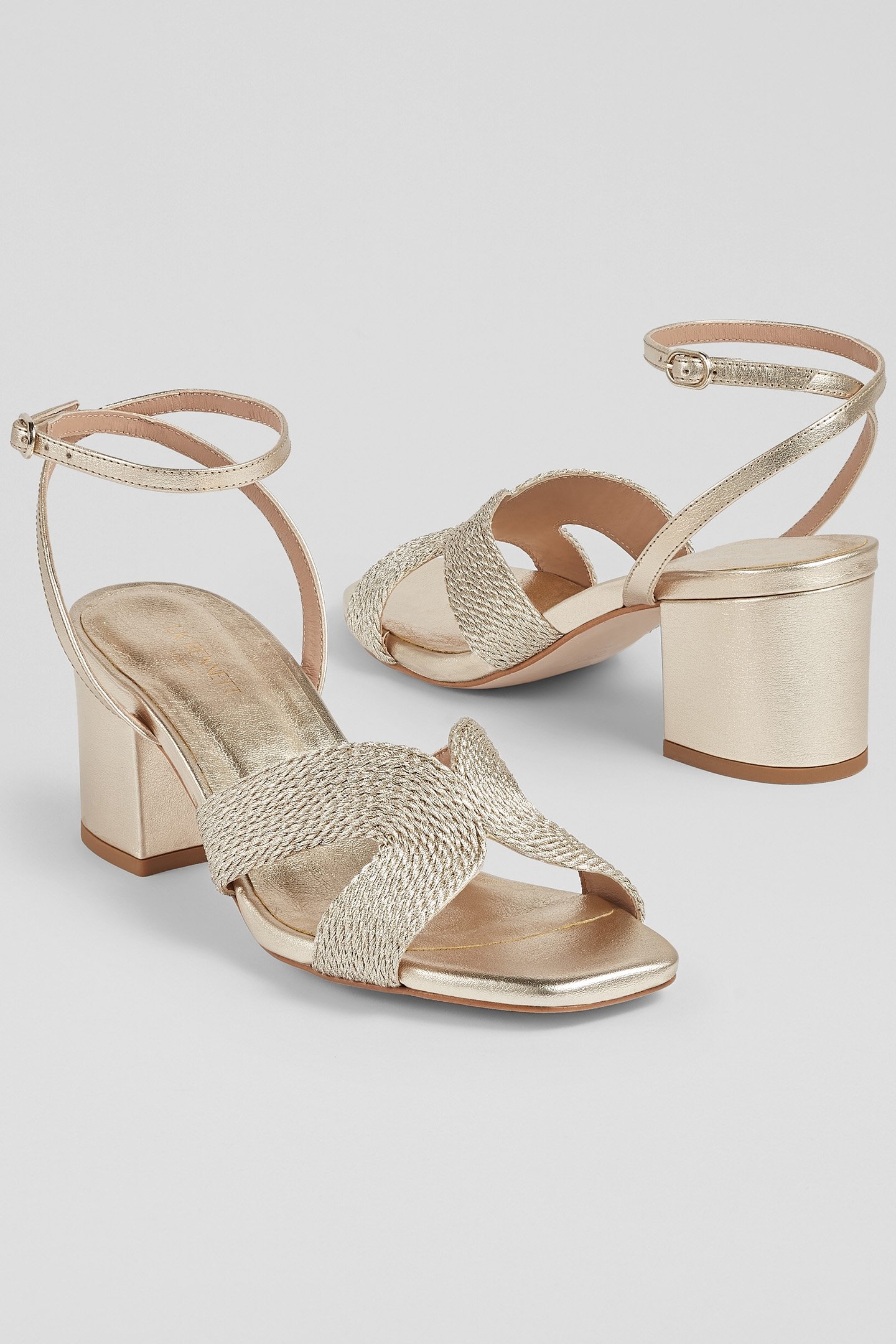 FS STELLA ROPE BLOCK HEEL GOLD 3