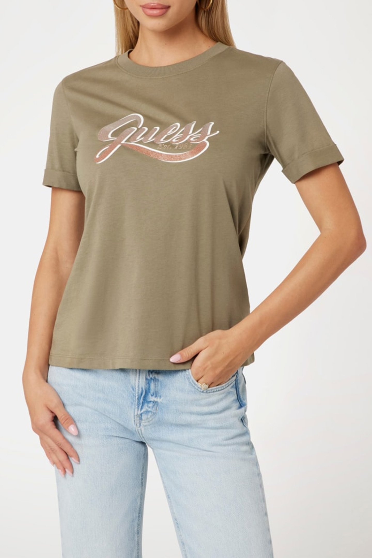 SS CN GLITTERY LOGO MOSSY GREEN 5