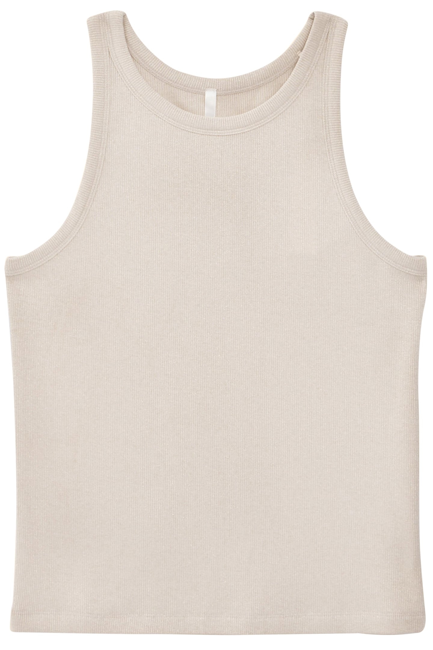 ECRU GOLD GLITTERY KNIT VEST TOP OFF-WHITE 3