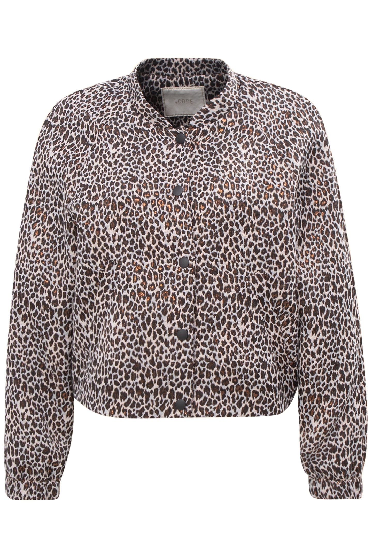 BLACK VARSITY JACKET WITH LEOPARD MOTIF BLACK 4