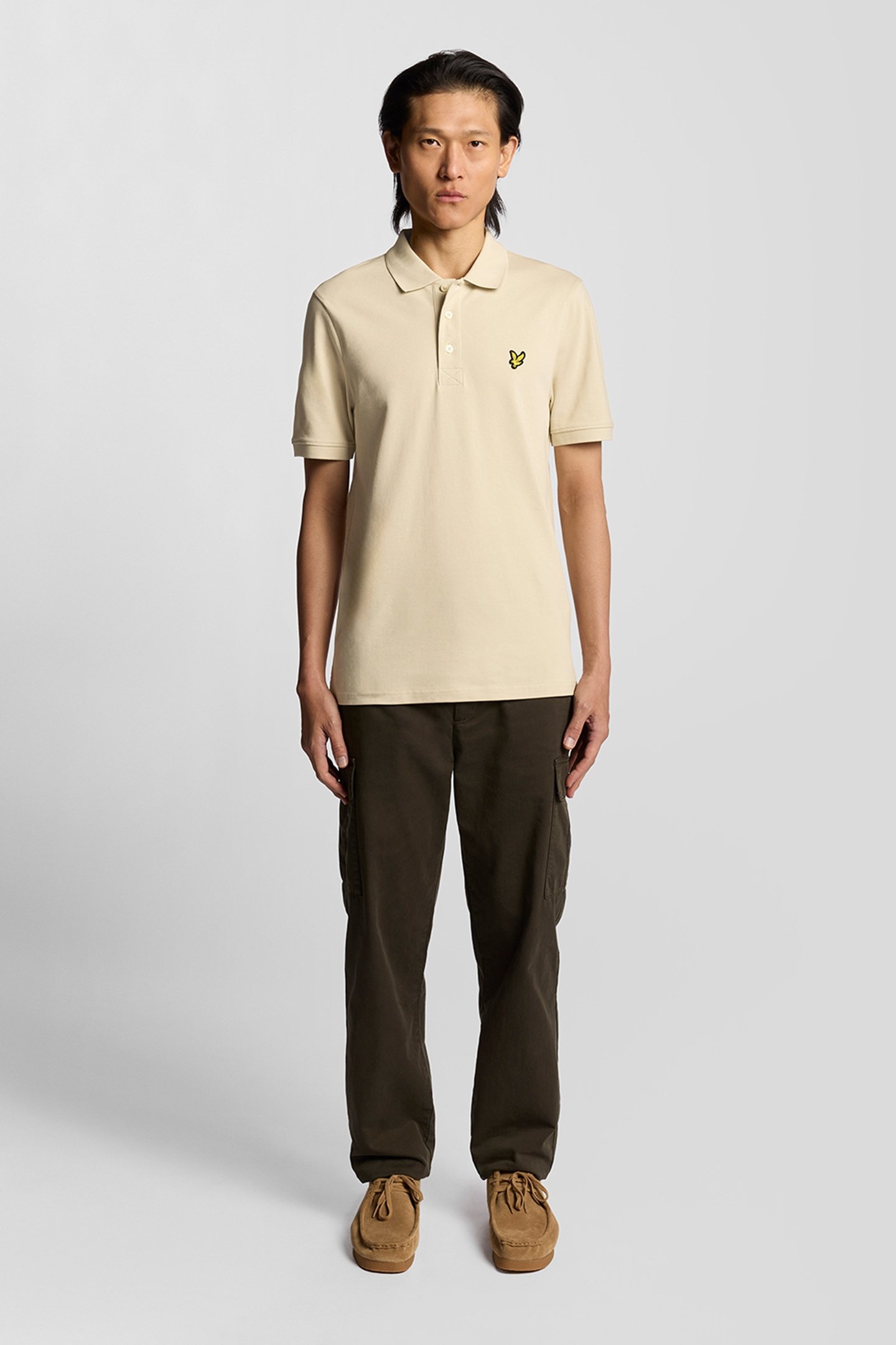 PLAIN POLO SHIRT GREY TAUPE 3