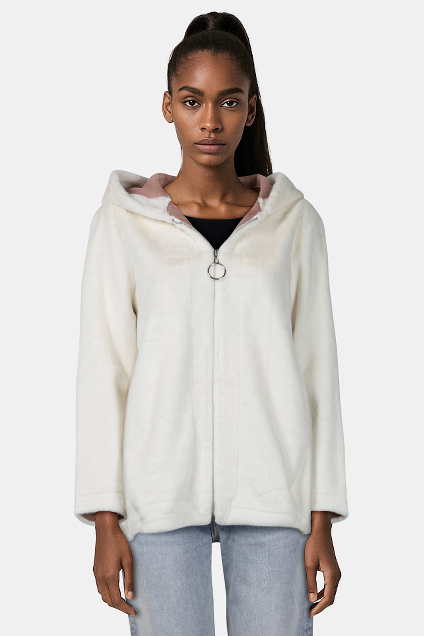 HOODED TEDDY BEAR JACKET BEIGE 1