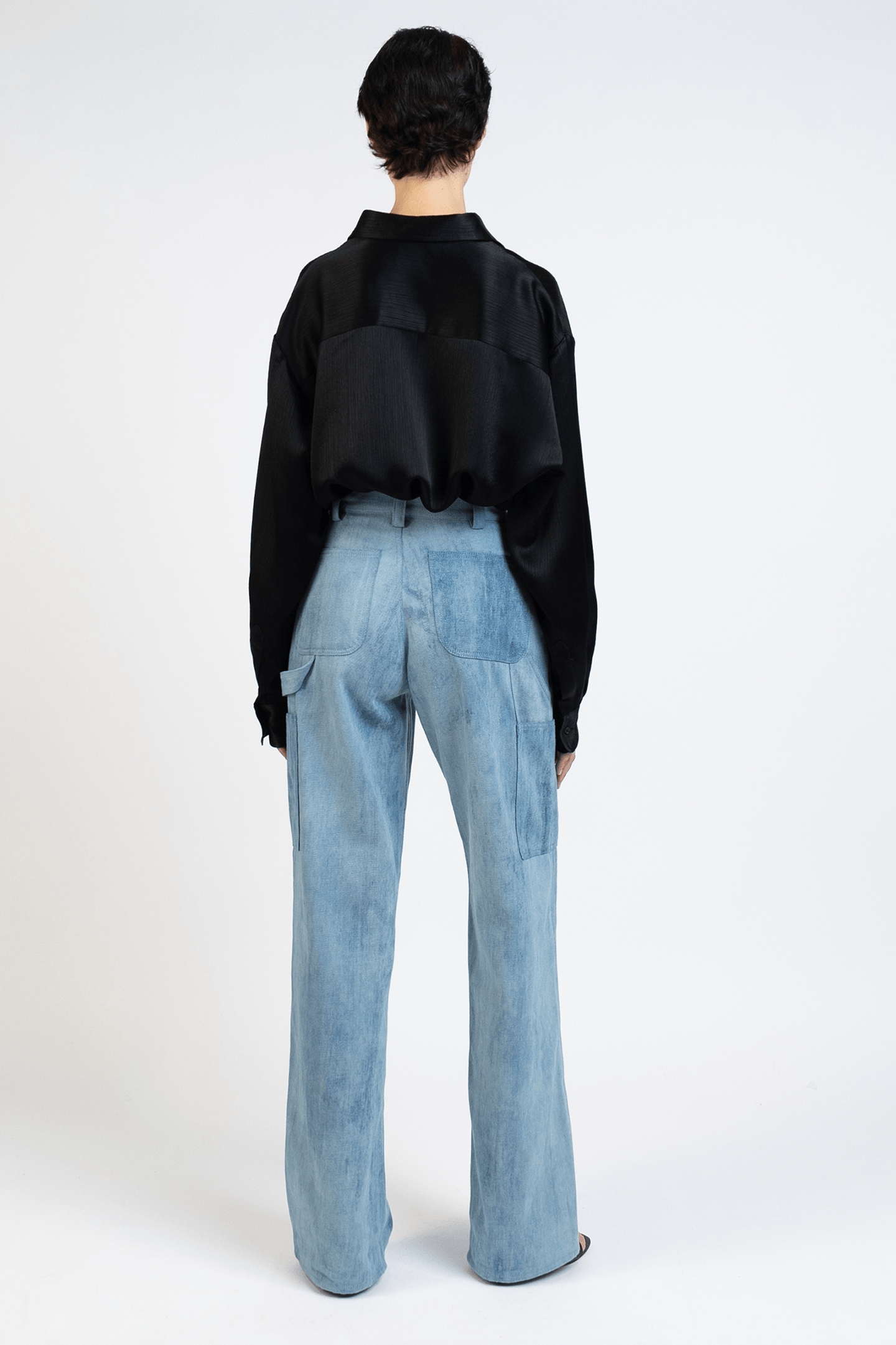 STRAIGHT SHIRT TEXTURED BLACK 2