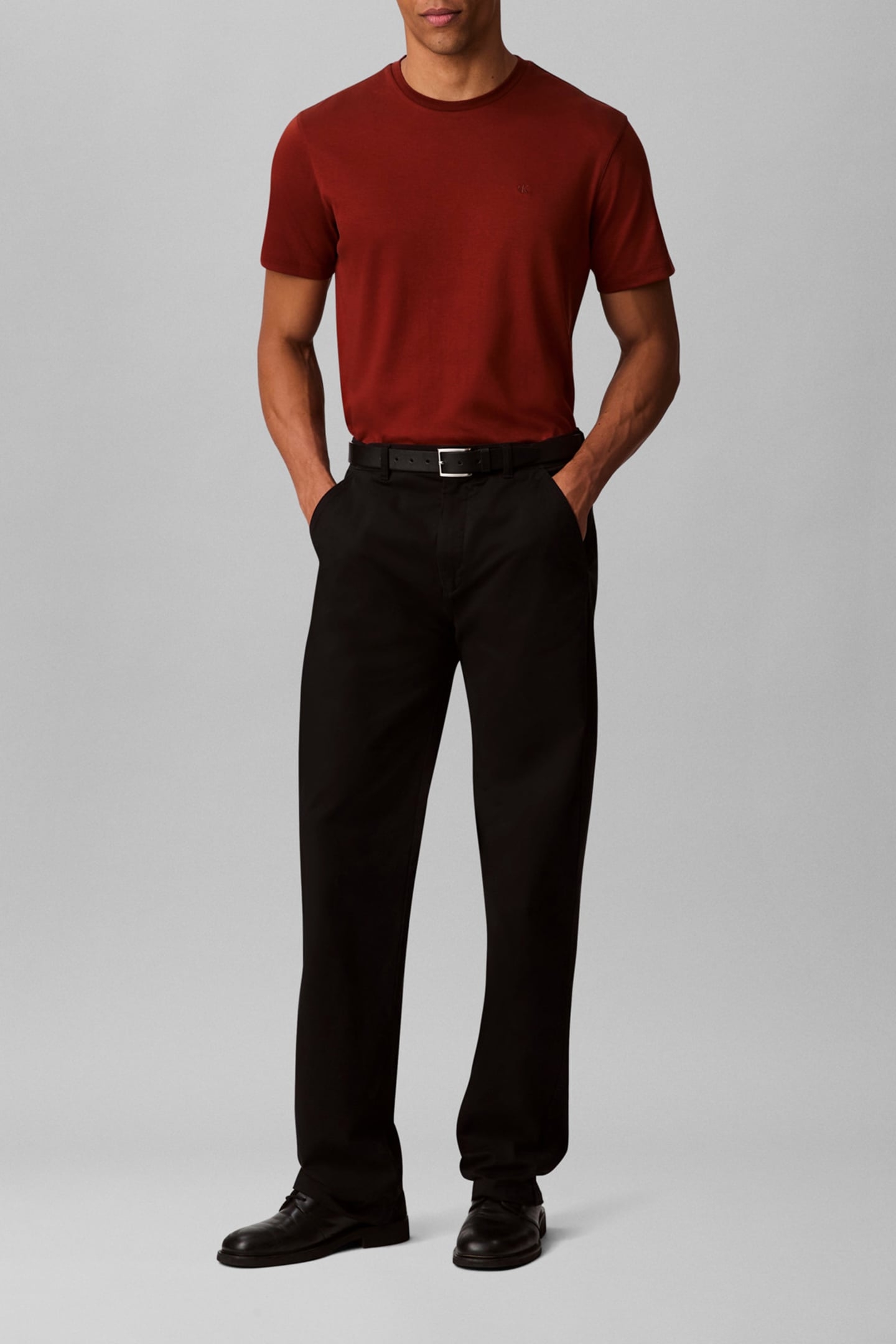 SS SUPIMA CHEST CREWNECK TEE ACADEMIC RED 3