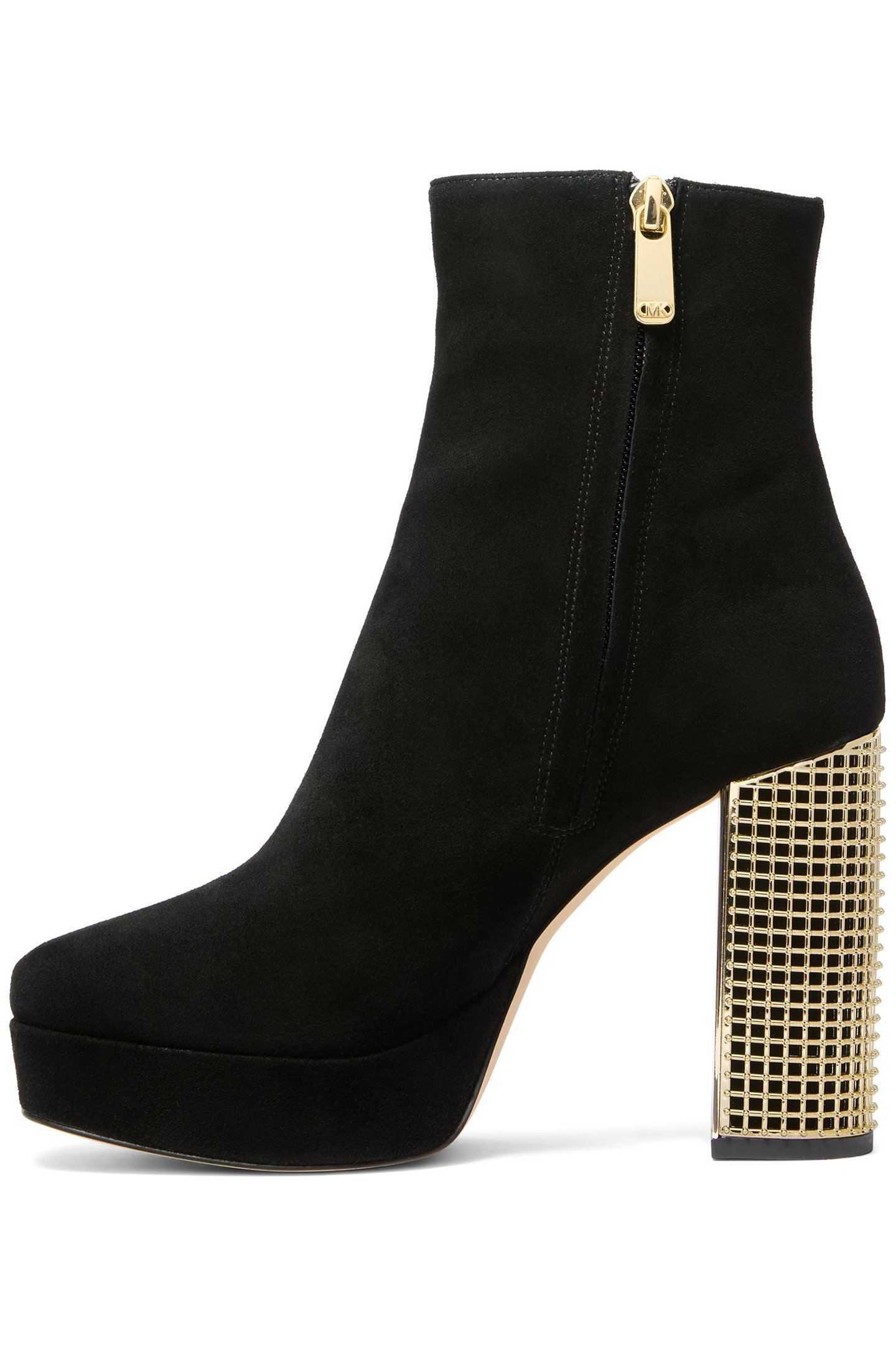 MAXINE PLATFORM BOOT IN BLACK WITH GOLD HEEL 5