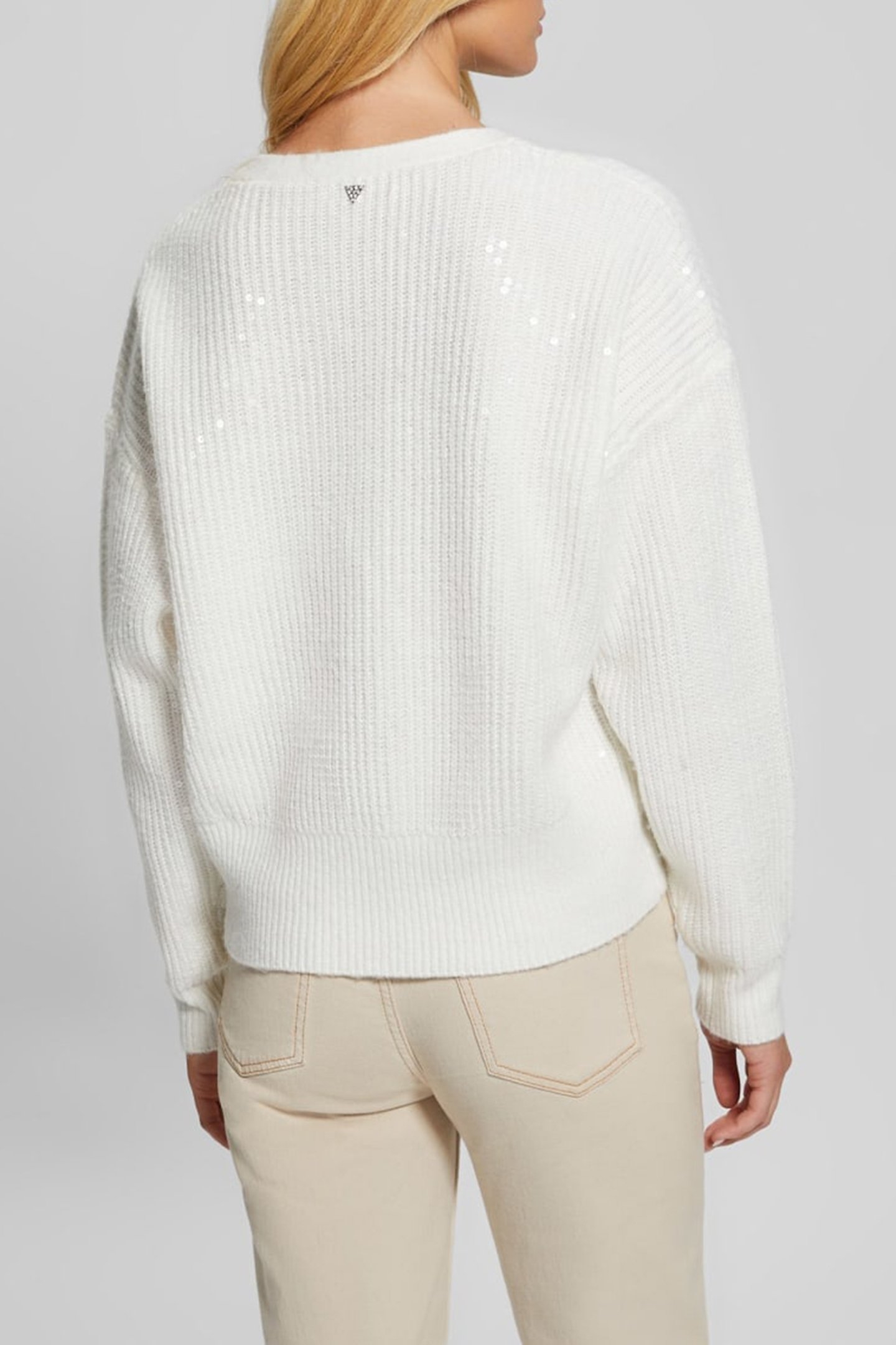 RILEY LS VN SEQUINS CREAM WHITE 2