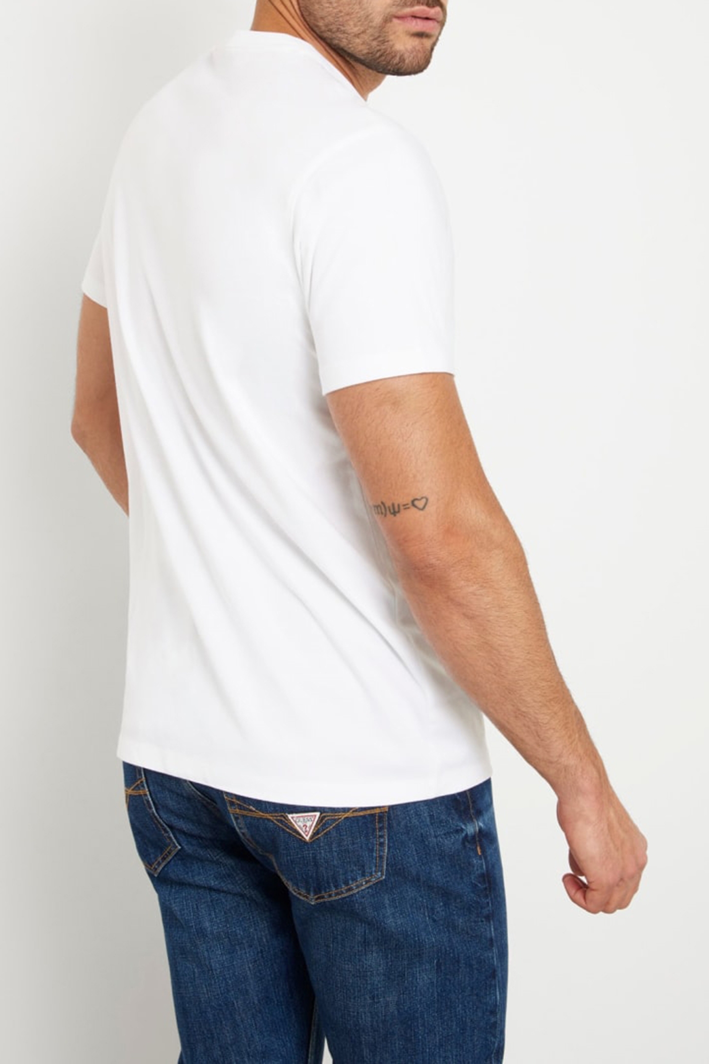 GUESS ECO SS CN TREATED TRIANG PURE WHITE 2