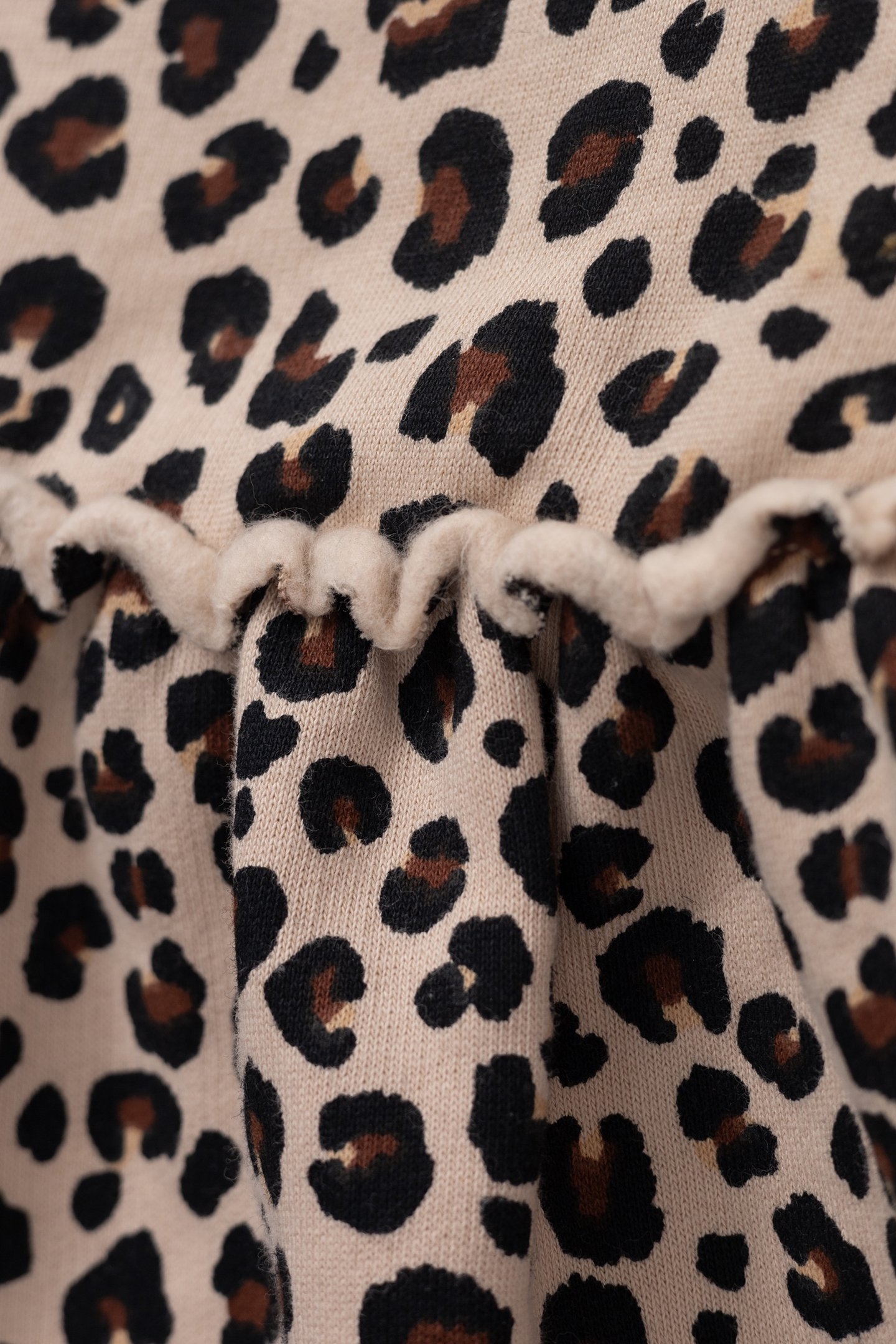 BEIGE LEOPARD PRINT SWEATSHIRT DRESS FOR GIRL 6