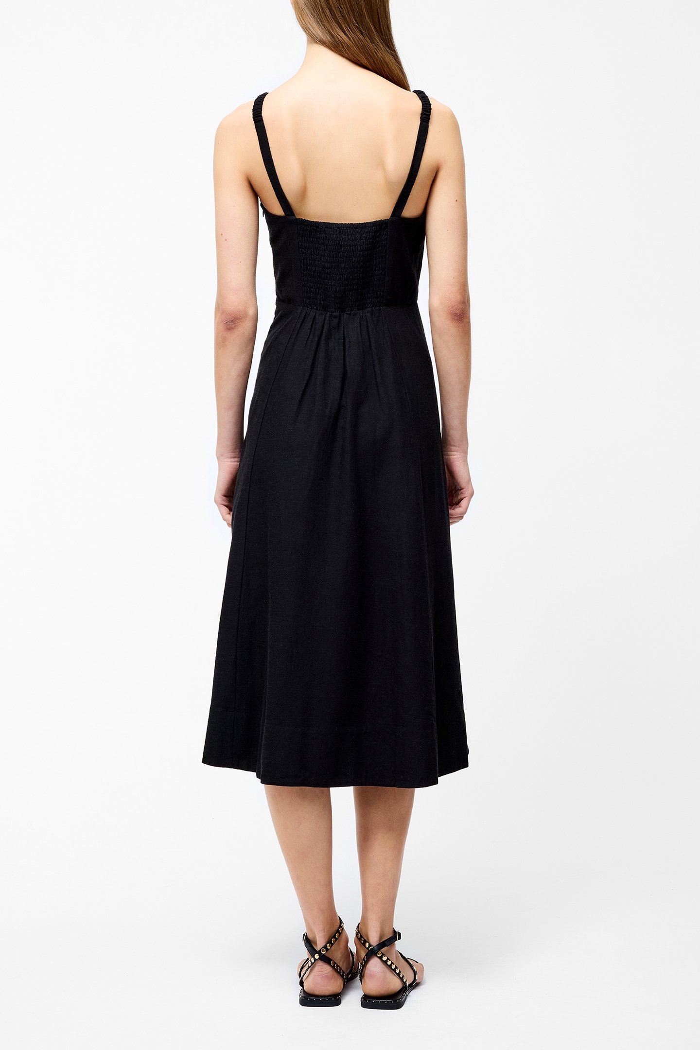 ARIETTE STRAPPY MIDI DRESS BLACK 2